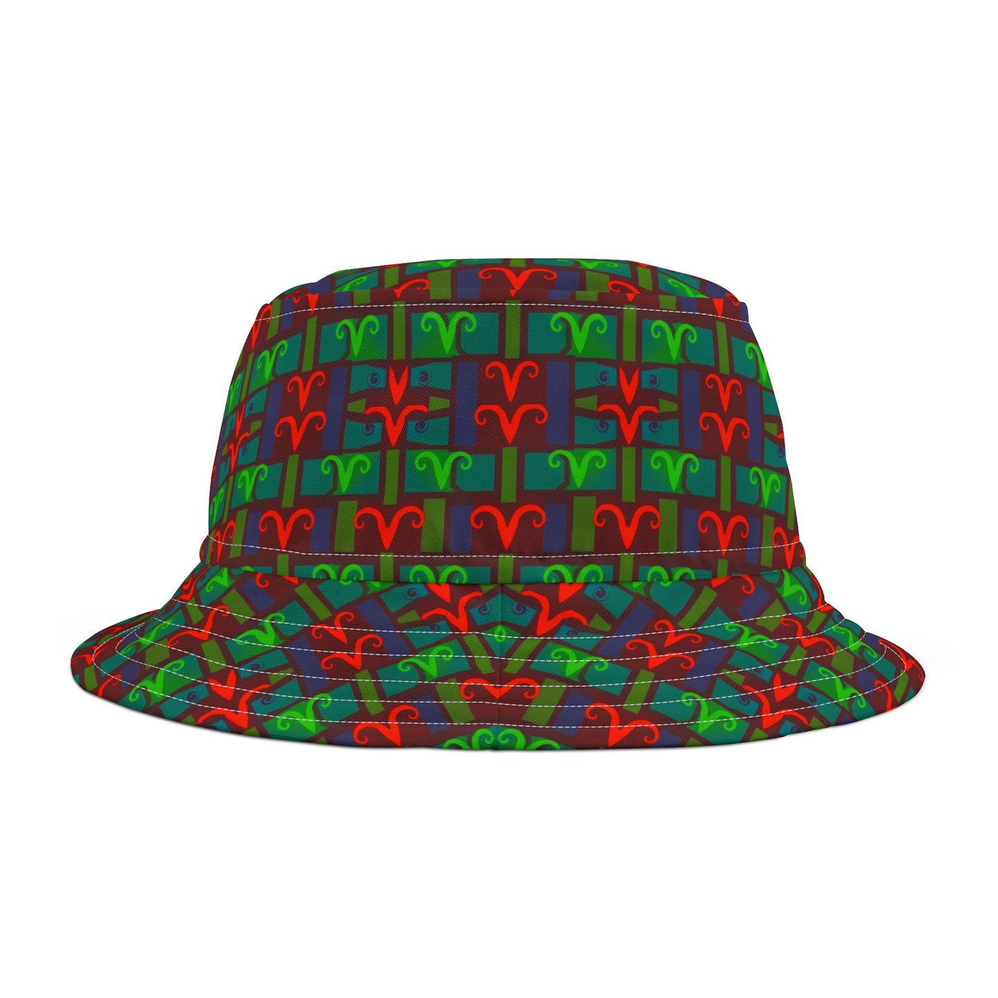 Bucket Hat, (AOP), Aries, Zodiac, Shape Pattern