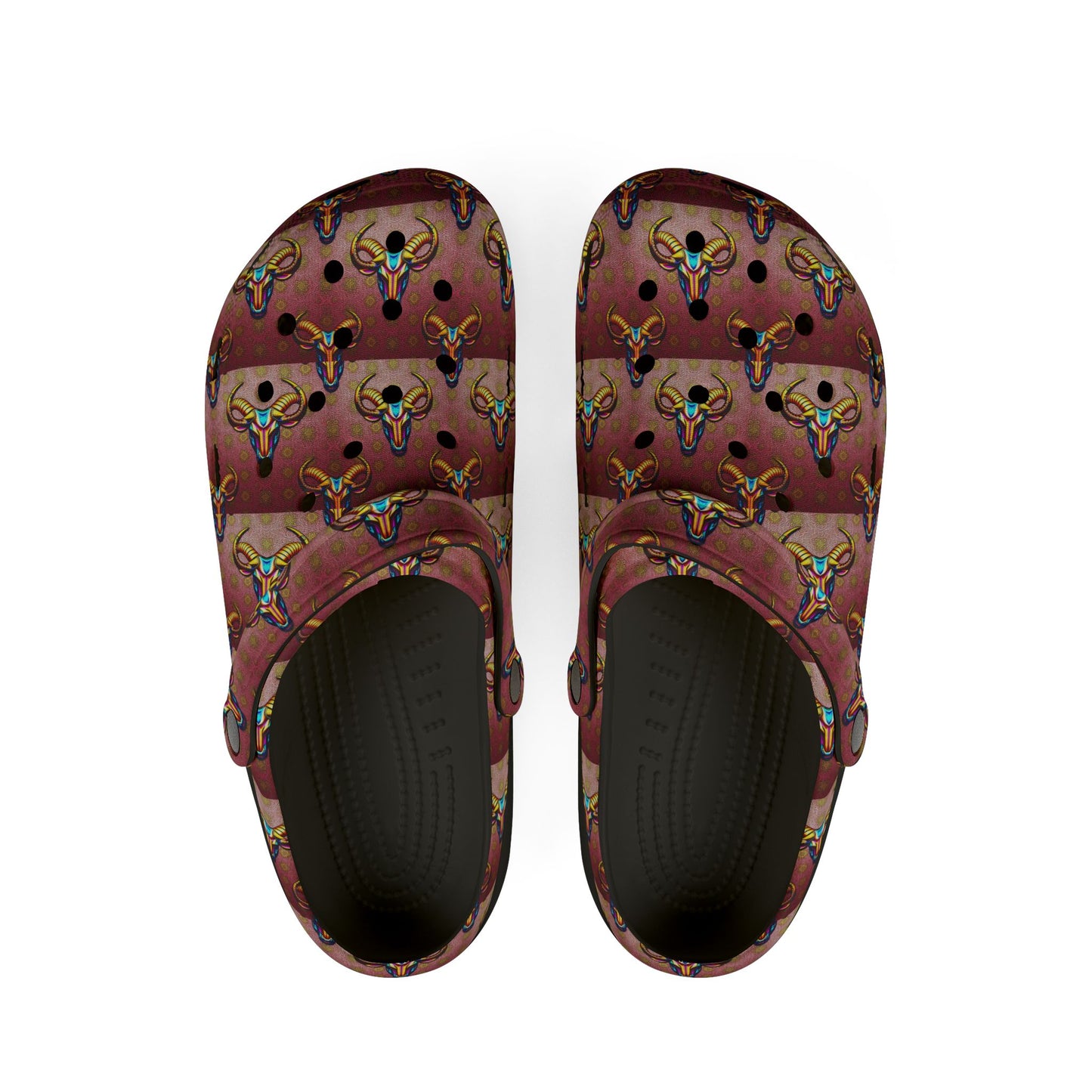 EVA Foam Rubber Shoes, (AOP), Taurus, Zodiac, Pattern