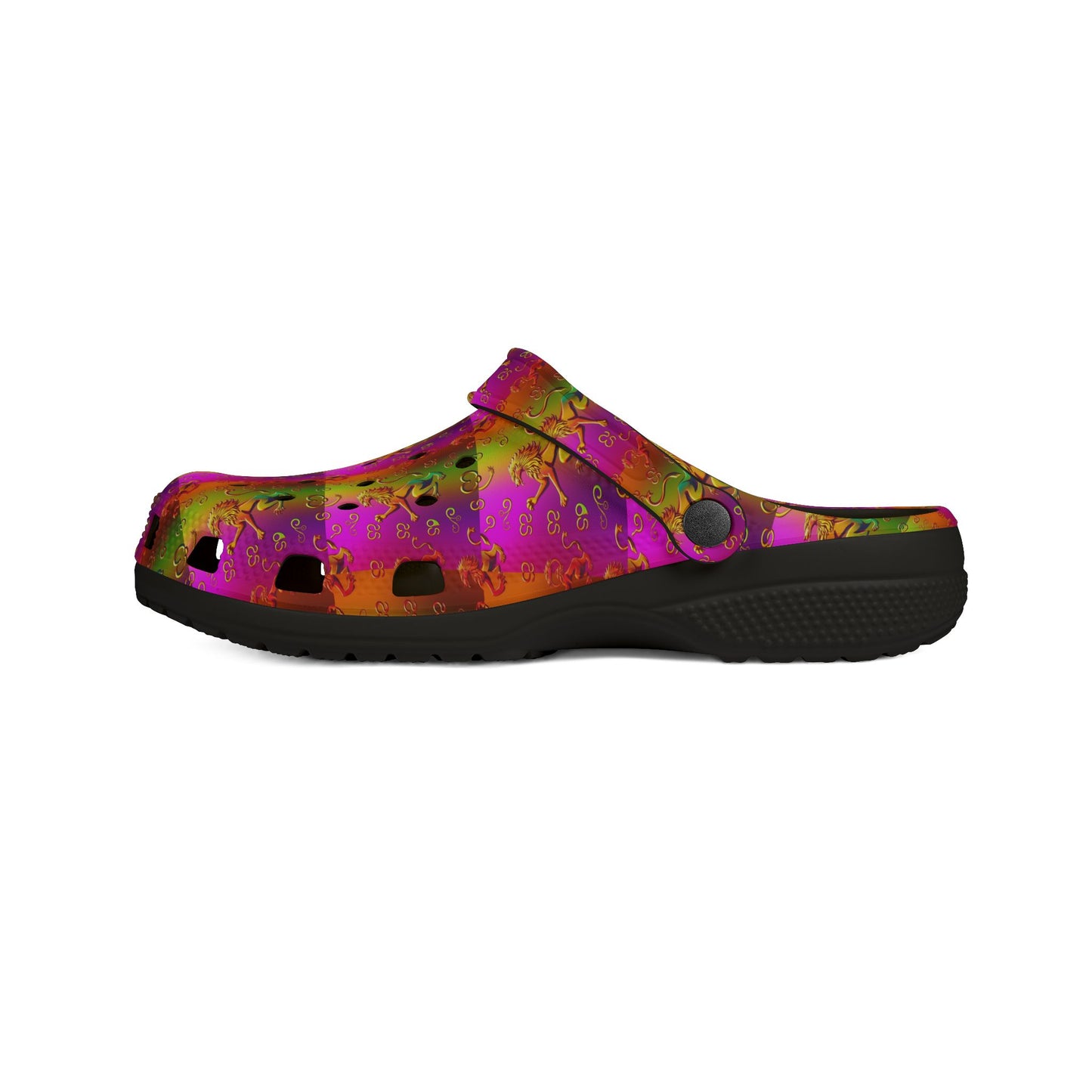 EVA Foam Rubber Shoes, (AOP), Leo, Zodiac v3, Pattern