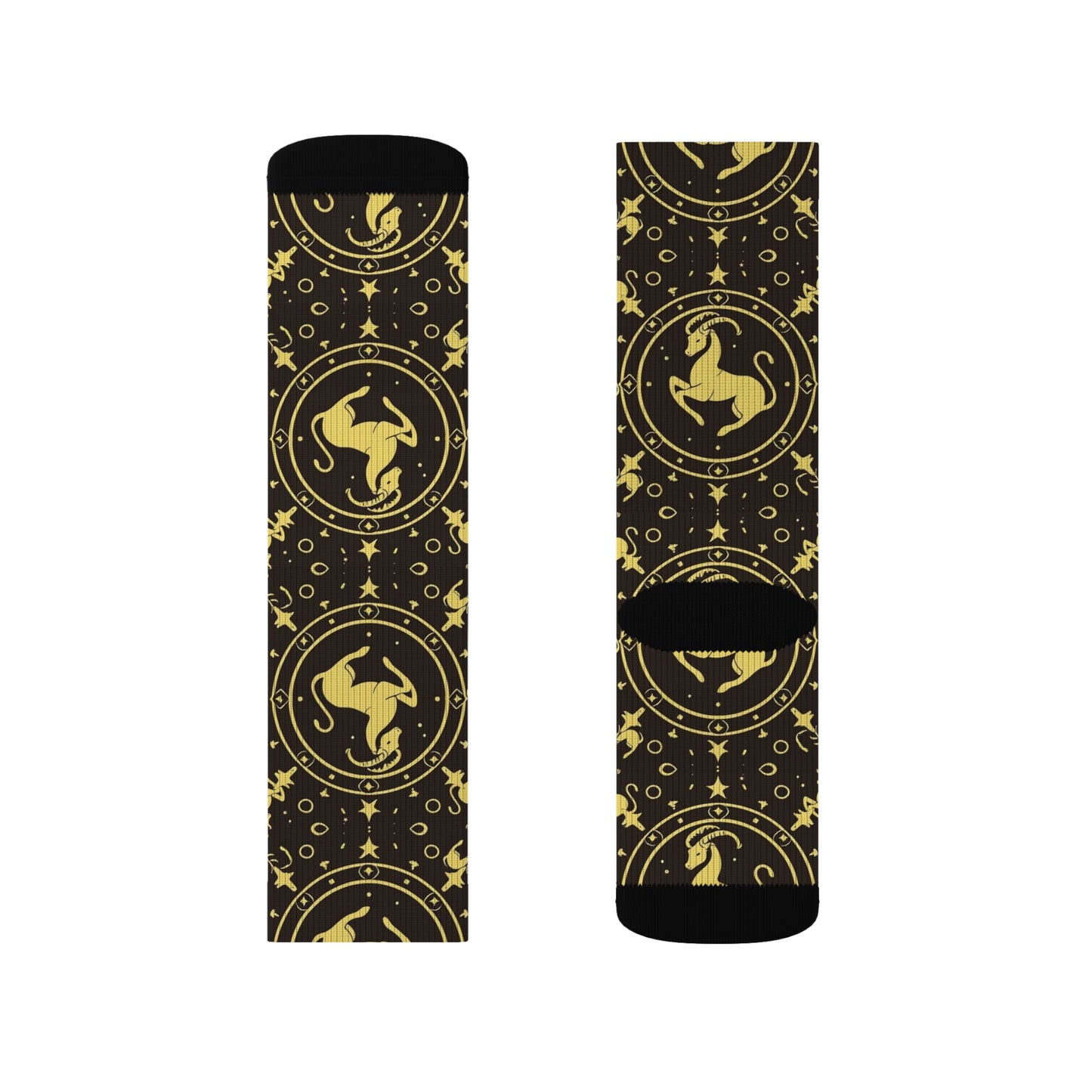 Sublimation Socks, Capricorn, Zodiac v1, Pattern