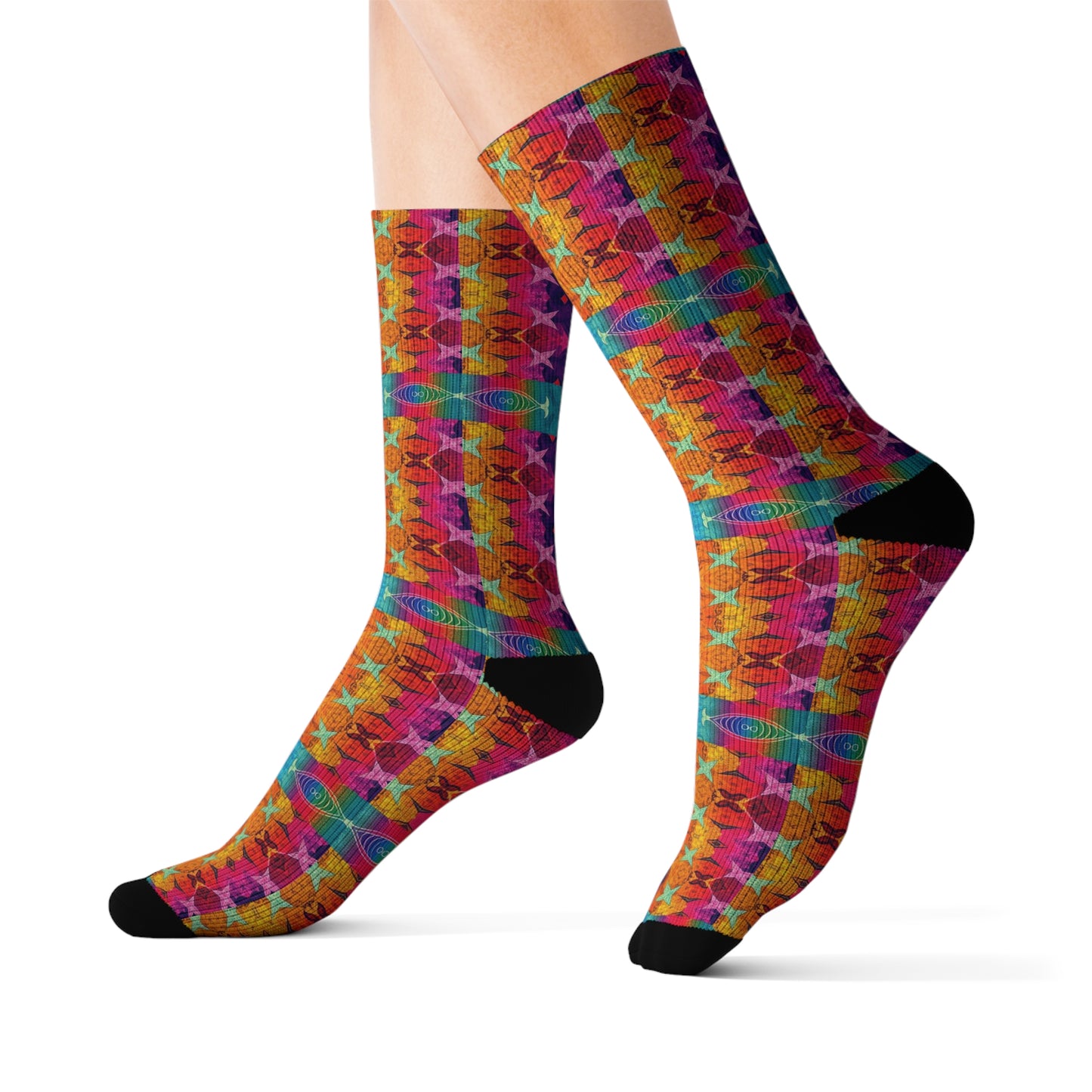 Sublimation Socks, Pisces, Zodiac, Shapes Pattern