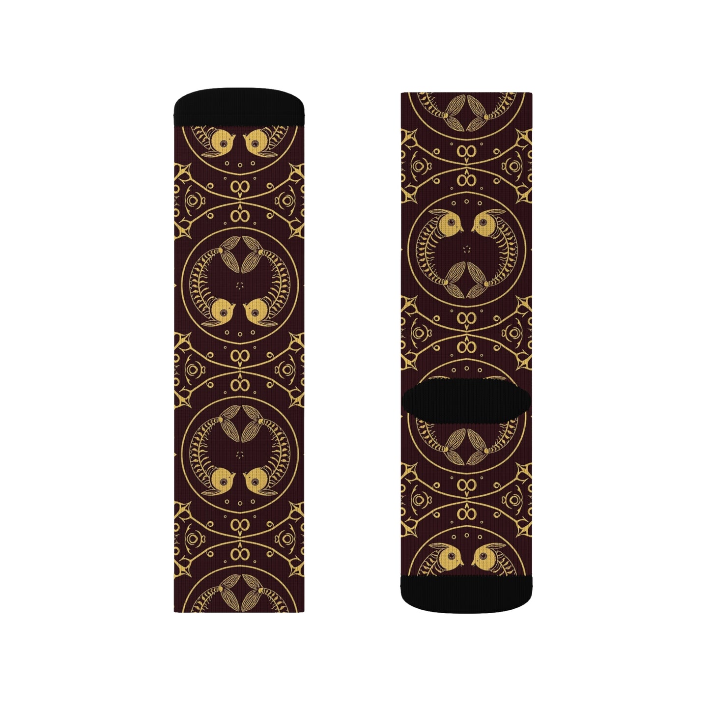 Sublimation Socks, Pisces, Zodiac v1, Pattern