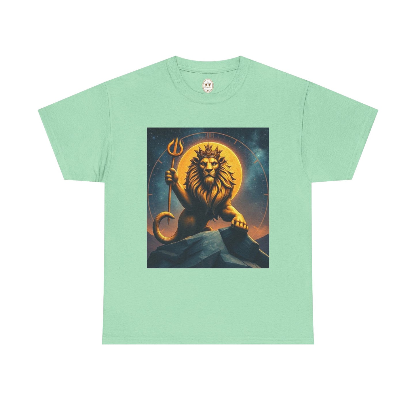 Unisex Heavy Cotton T-Shirt, King of Lion v3, Leo Zodiac Design