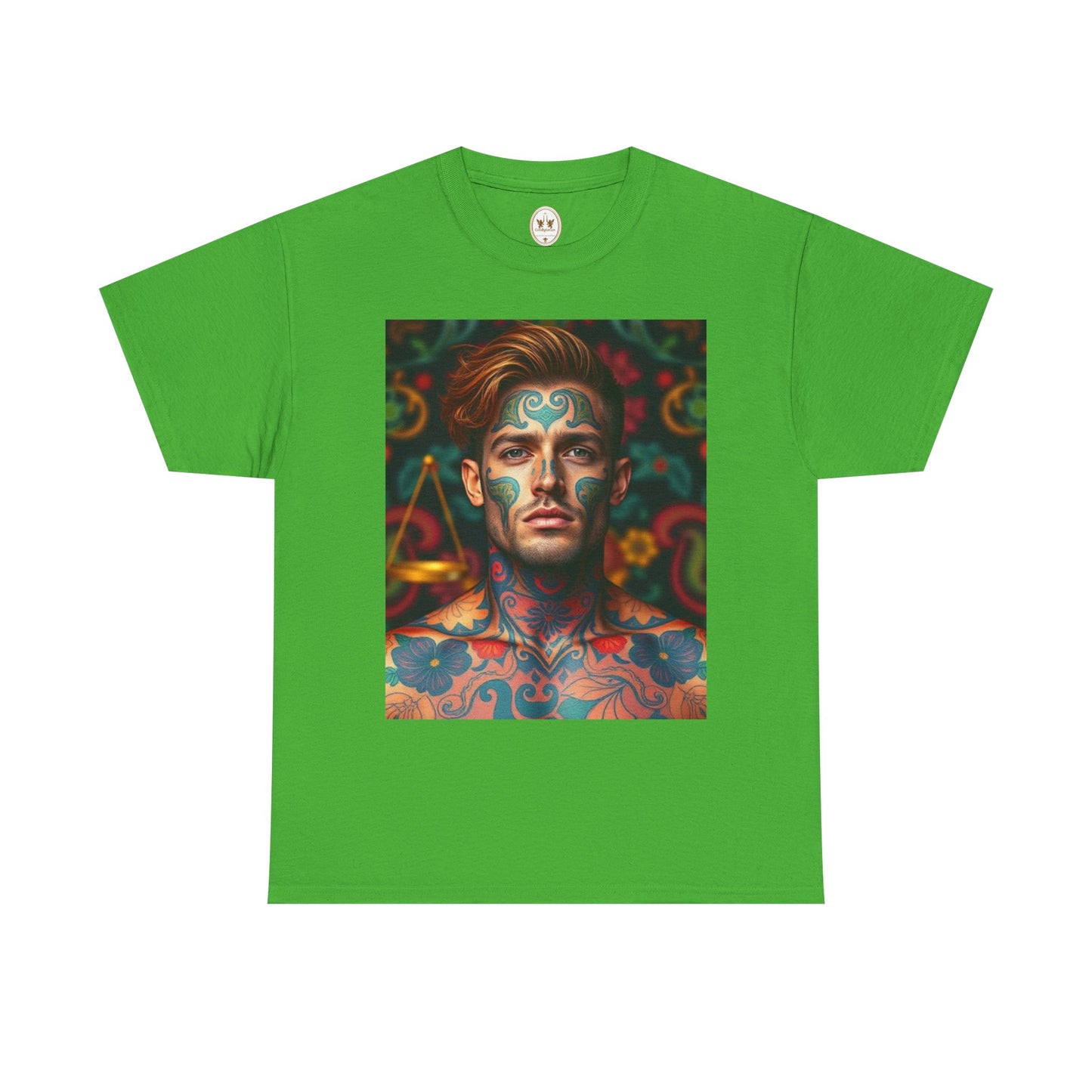 Unisex Heavy Cotton T-Shirt, Libra, Zodiac, Sexy Art