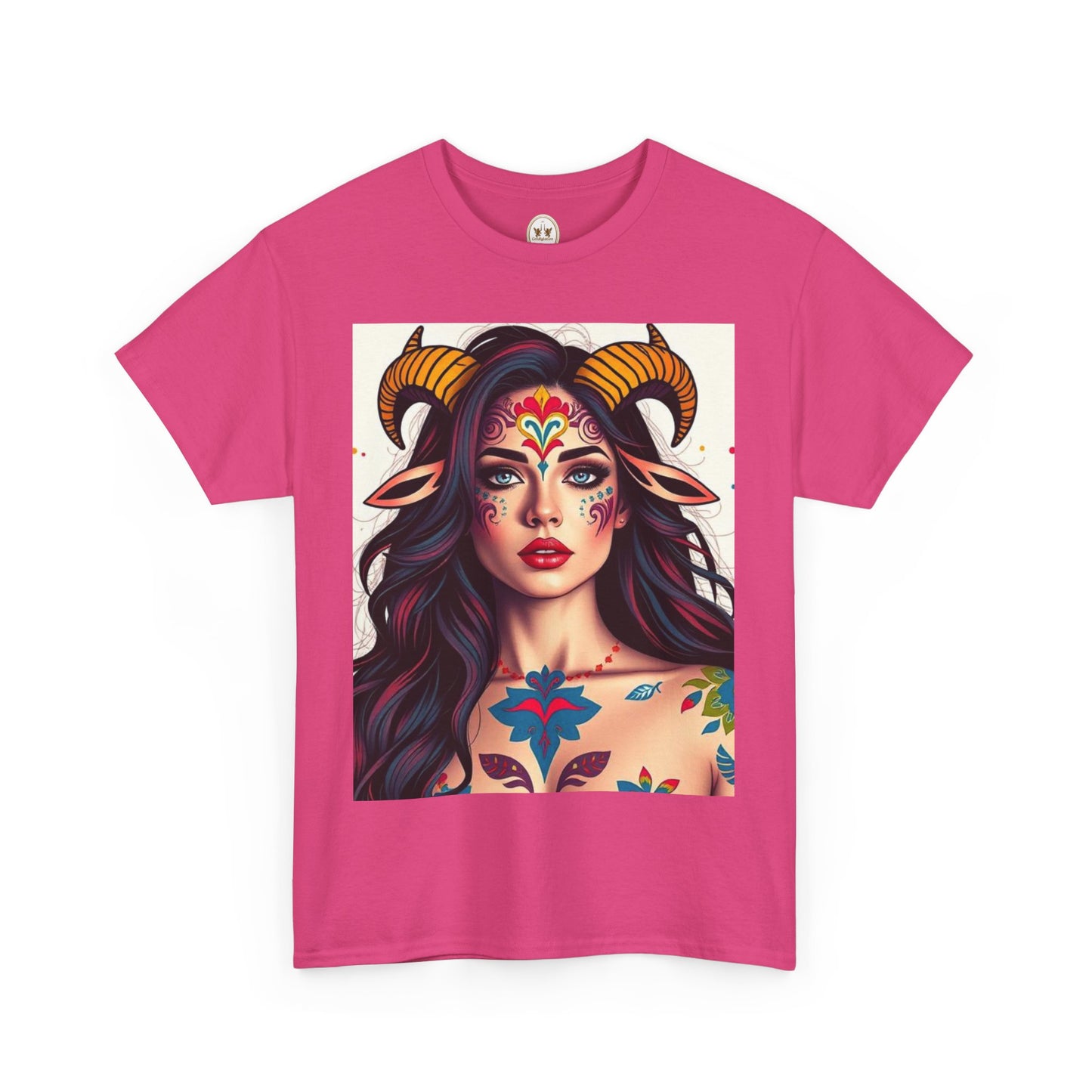 Unisex Heavy Cotton T-Shirt, Taurus, Zodiac v1, Sexy Art