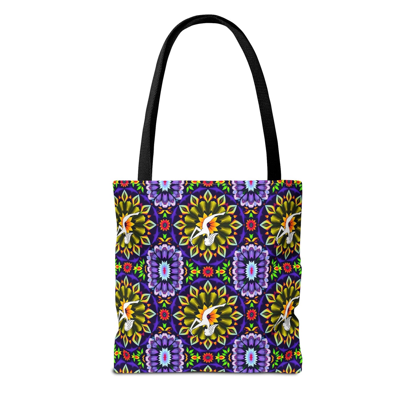 Tote Bag (AOP), Sagittarius, Zodiac v2, Flower Pattern