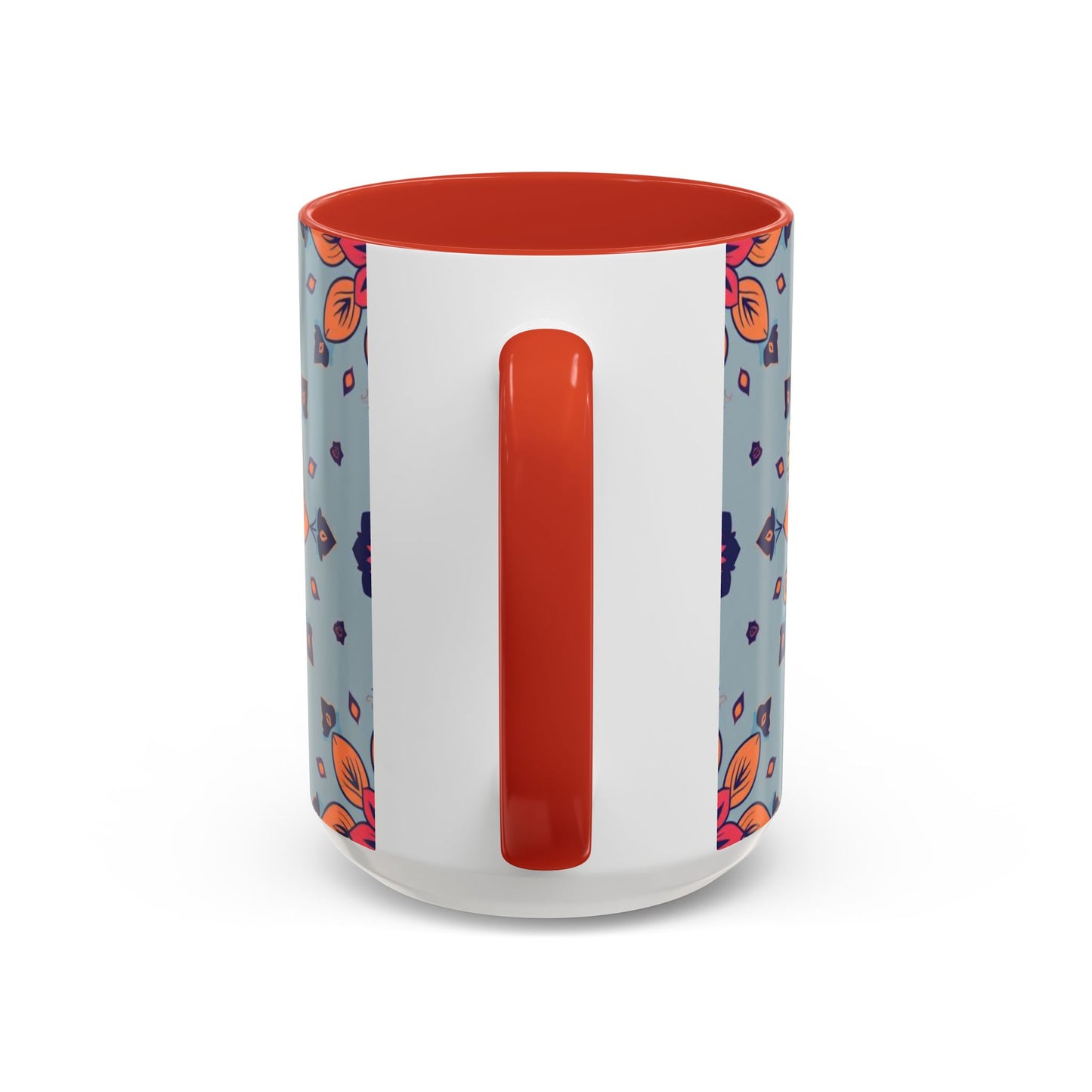 Accent Coffee Mug, Sagittarius, Zodiac v3. Flower Pattern, (11, 15oz)