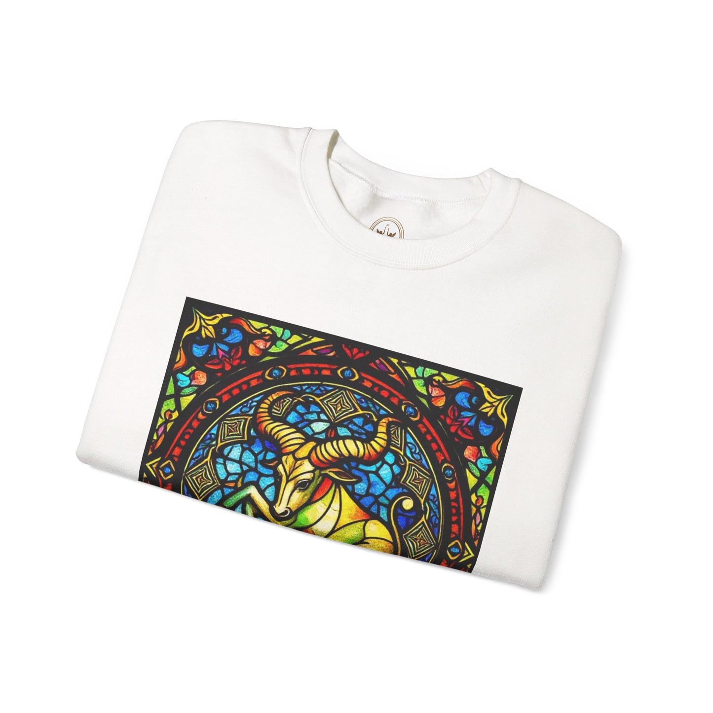 Unisex Heavy Blend™ Crewneck Sweatshirt, Glass, Taurus Zodiac Design