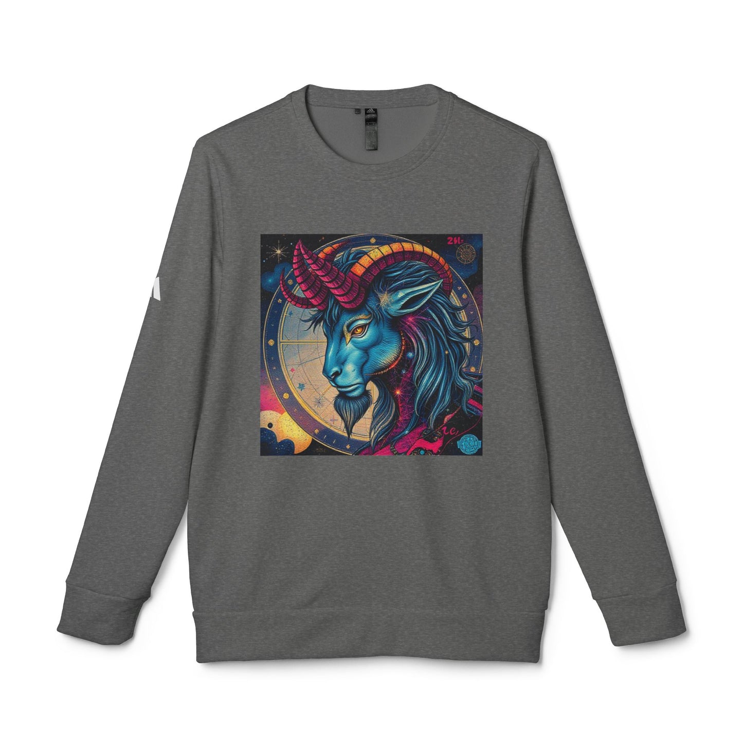 Adidas, Unisex Fleece Crewneck Sweatshirt, Capricorn, Pop Art v1, Zodiac