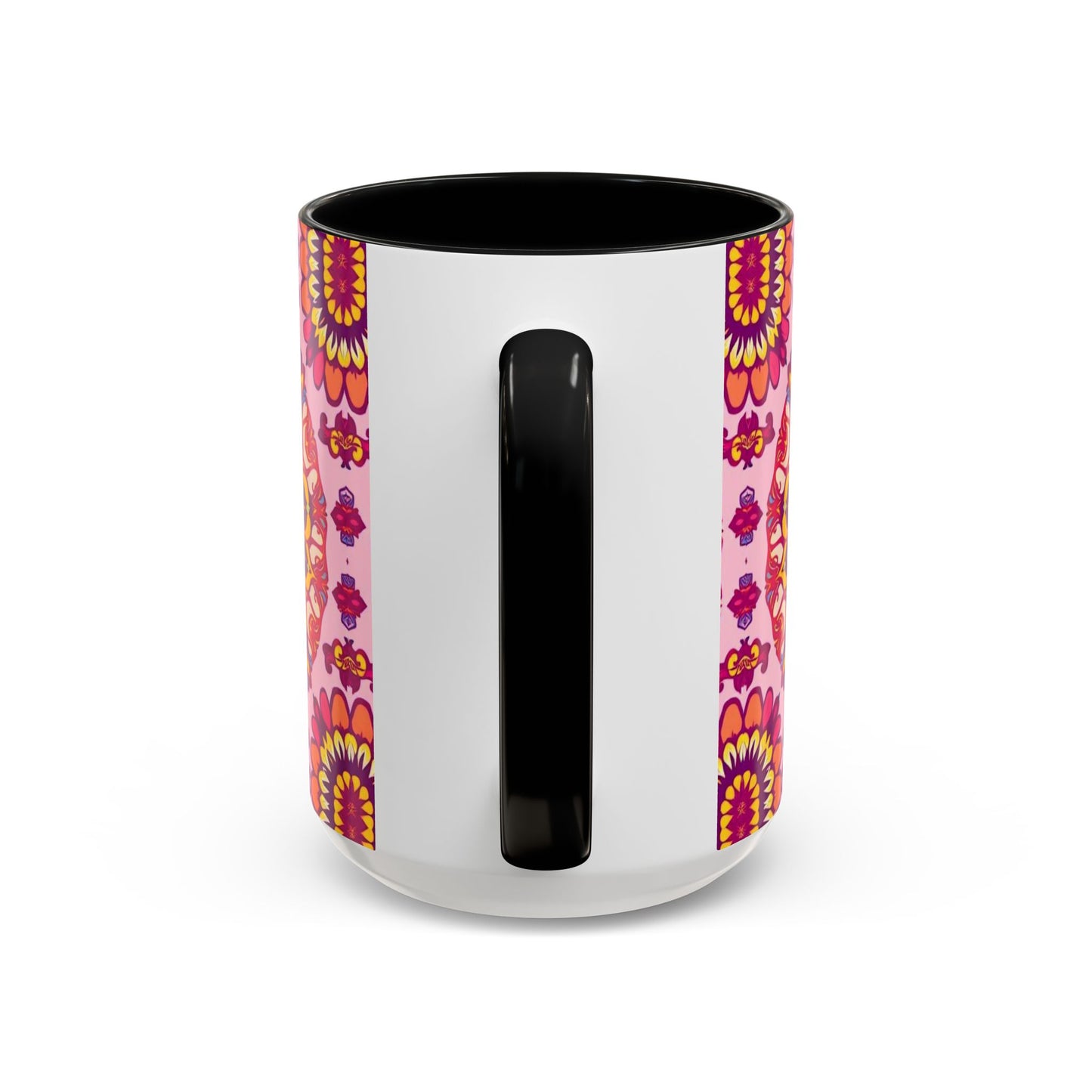 Accent Coffee Mug, Capricorn, Zodiac v3, Flower Pattern, (11, 15oz)