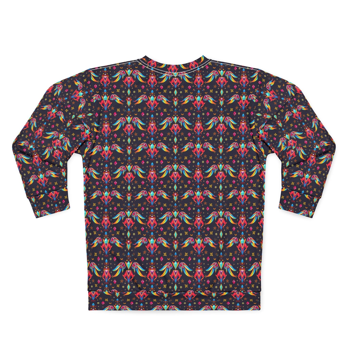 Unisex Sweatshirt (AOP), Virgo, Zodiac v4, Jewel Pattern