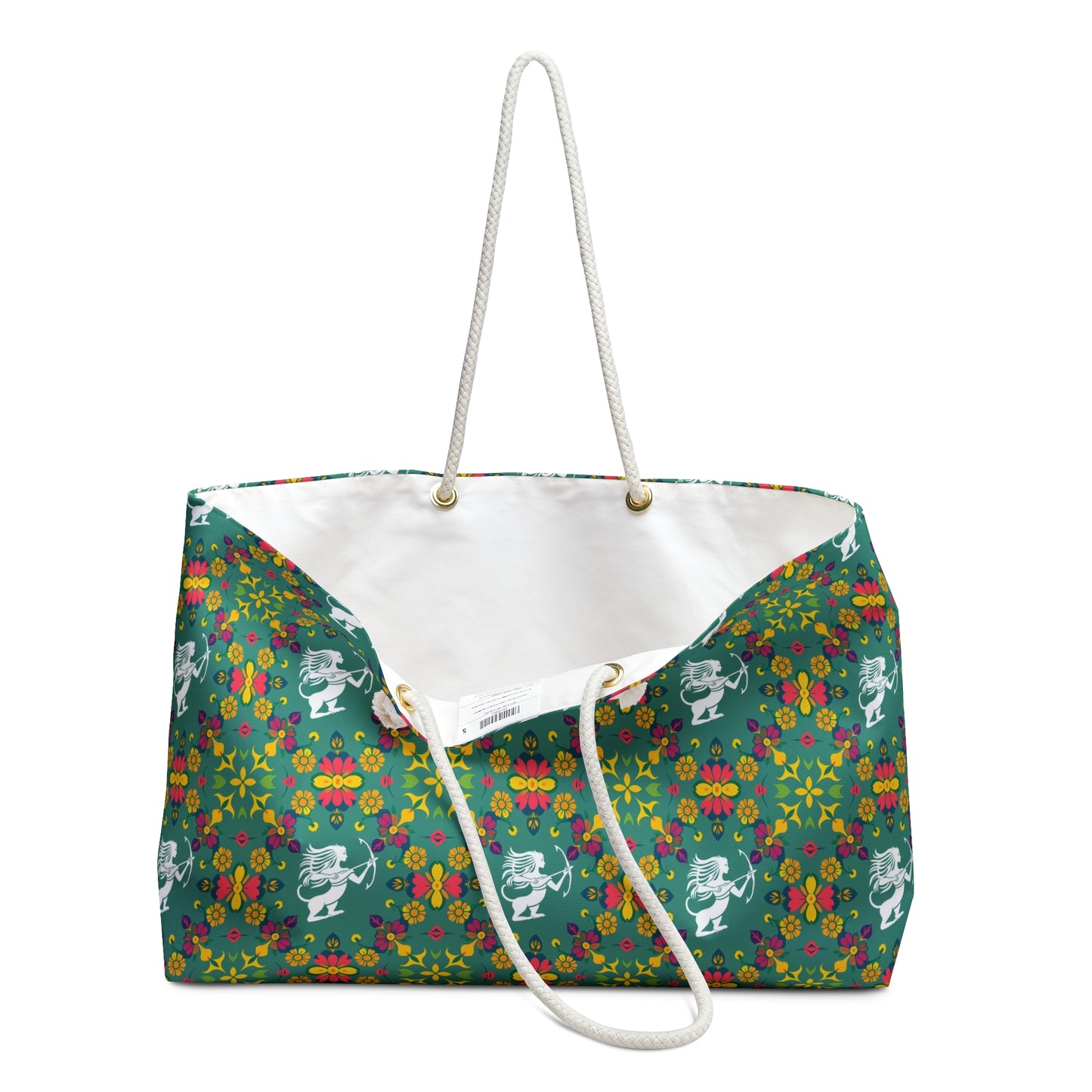 Weekender Bag, Sagittarius, Zodiac, Flower Pattern