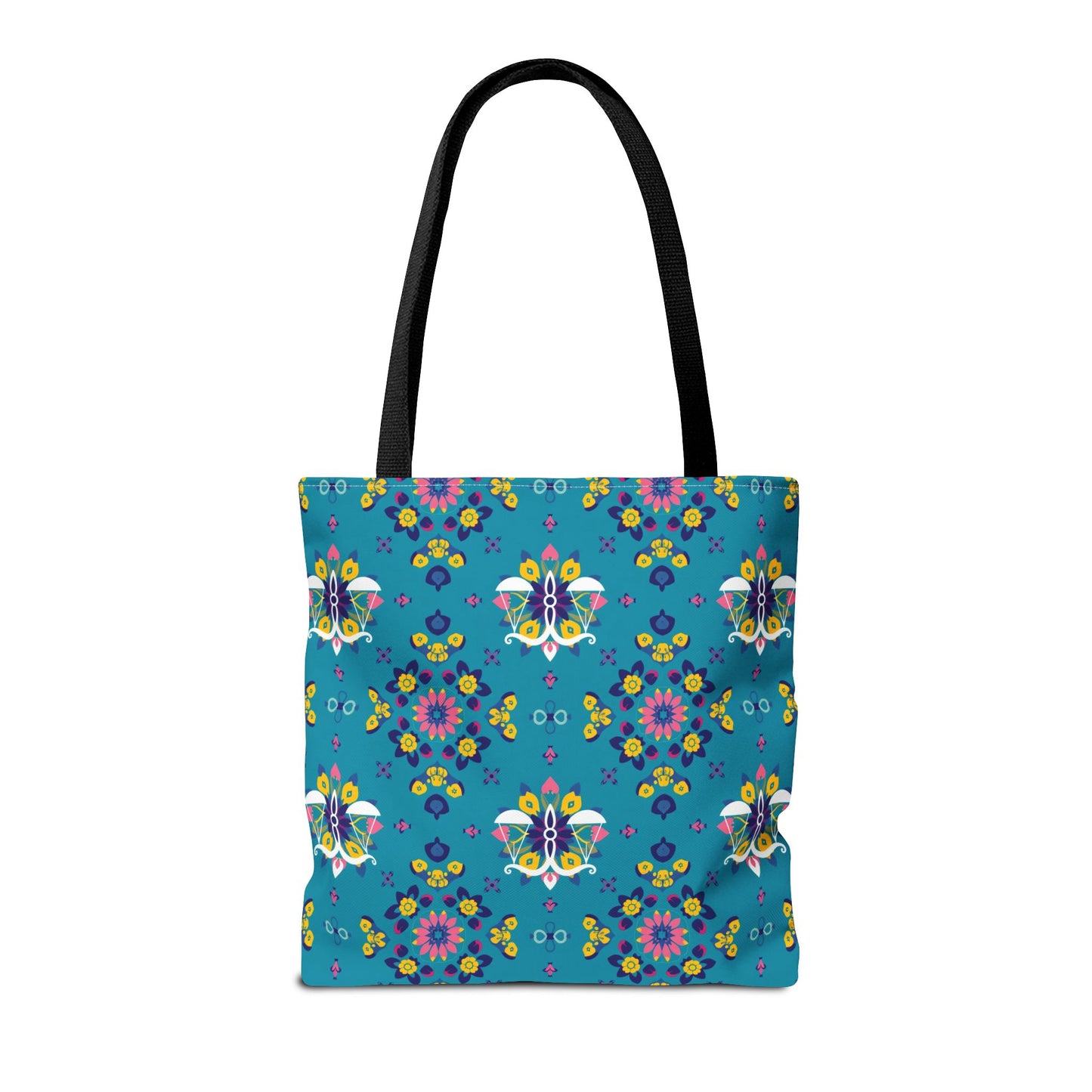 Tote Bag (AOP), Libra, Zodiac v1, Flower Pattern