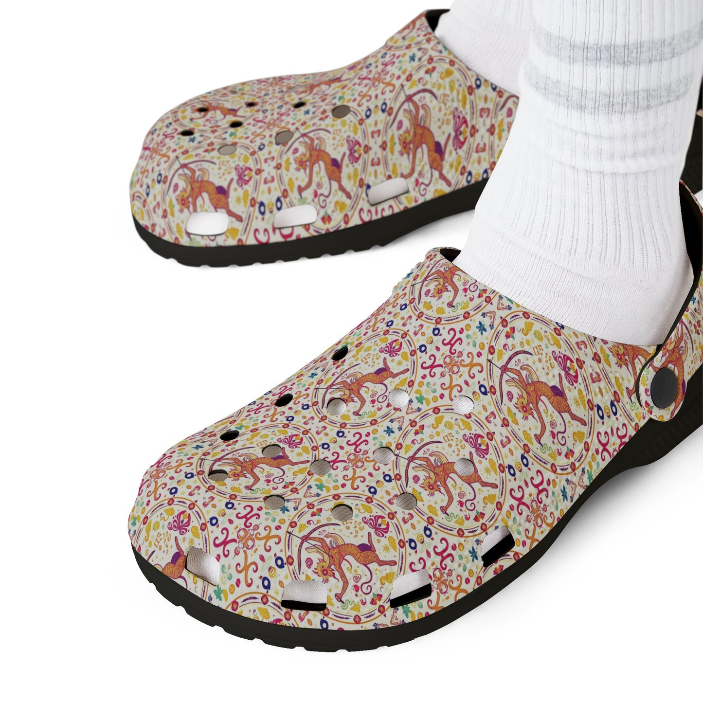 EVA Foam Rubber Shoes, (AOP), Sagittarius, Zodiac v4, Pattern