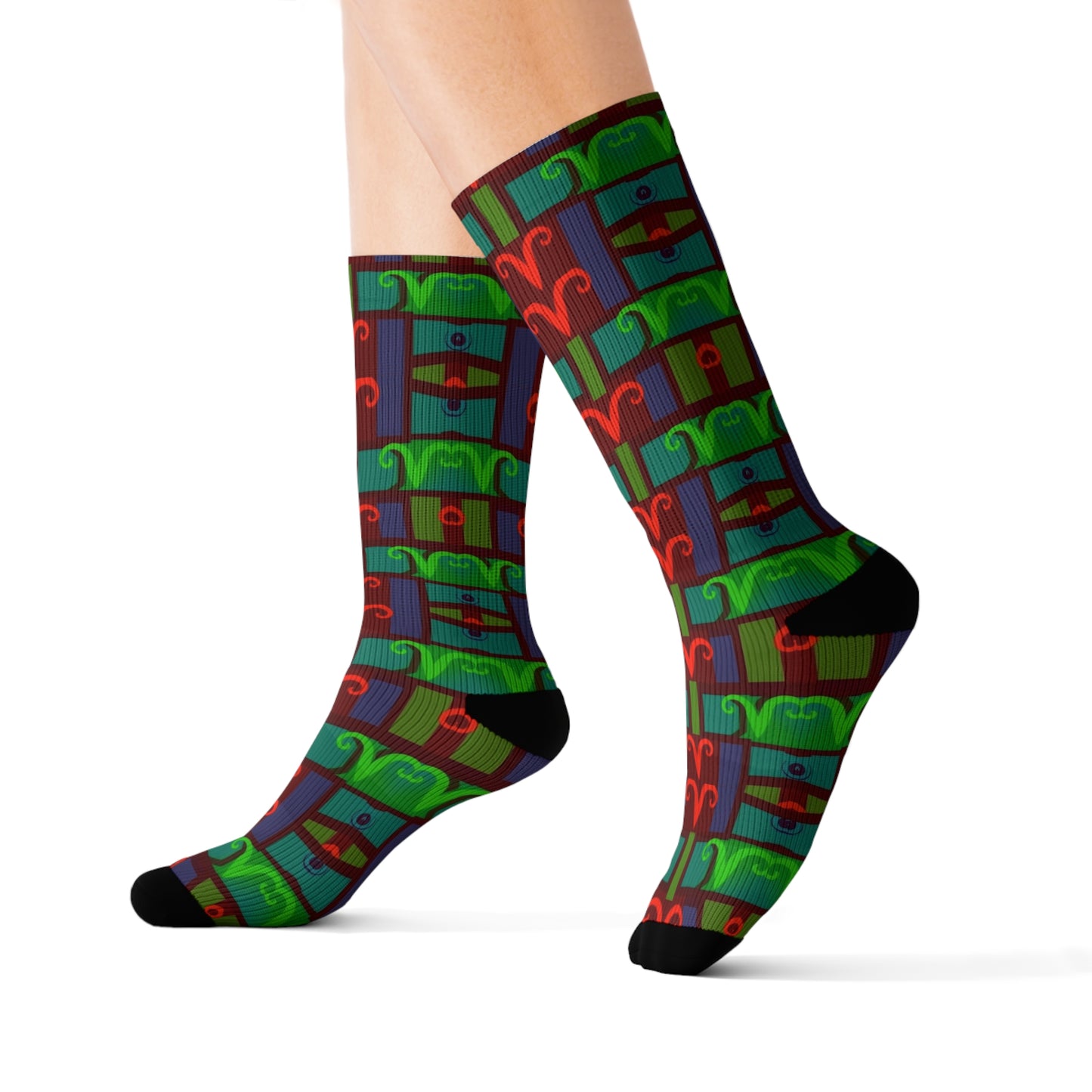 Sublimation Socks, Aries, Zodiac v1, Shapes Pattern