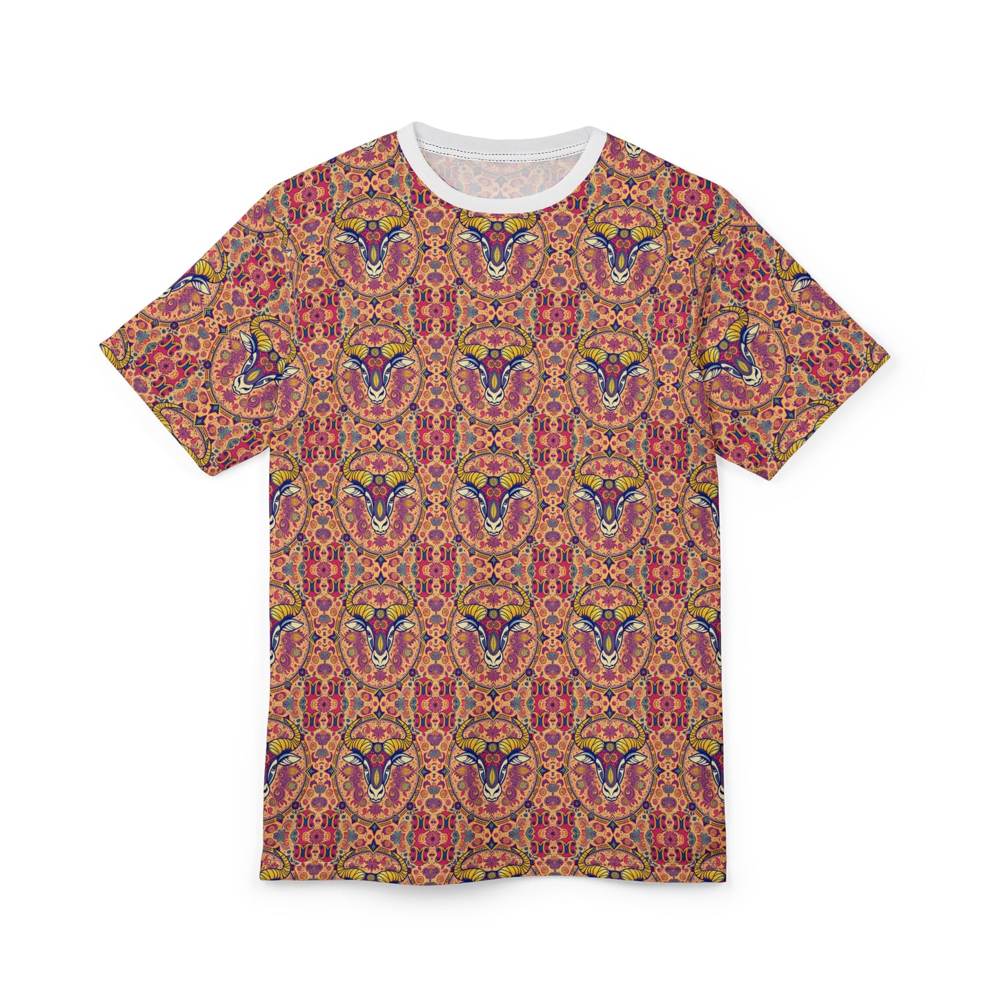 Unisex Cut & Sew T-Shirt, AOP, Taurus, Zodiac v1, Pattern