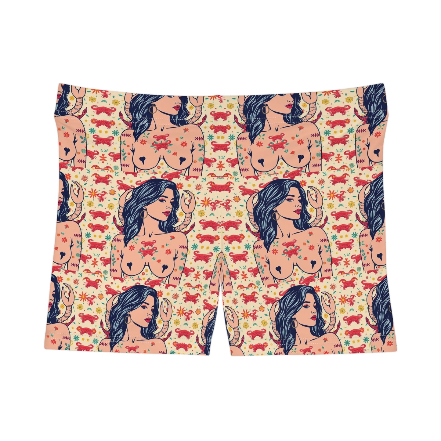 Women's Shorts, (AOP), Cancer, Zodiac v2, Sexy Pattern