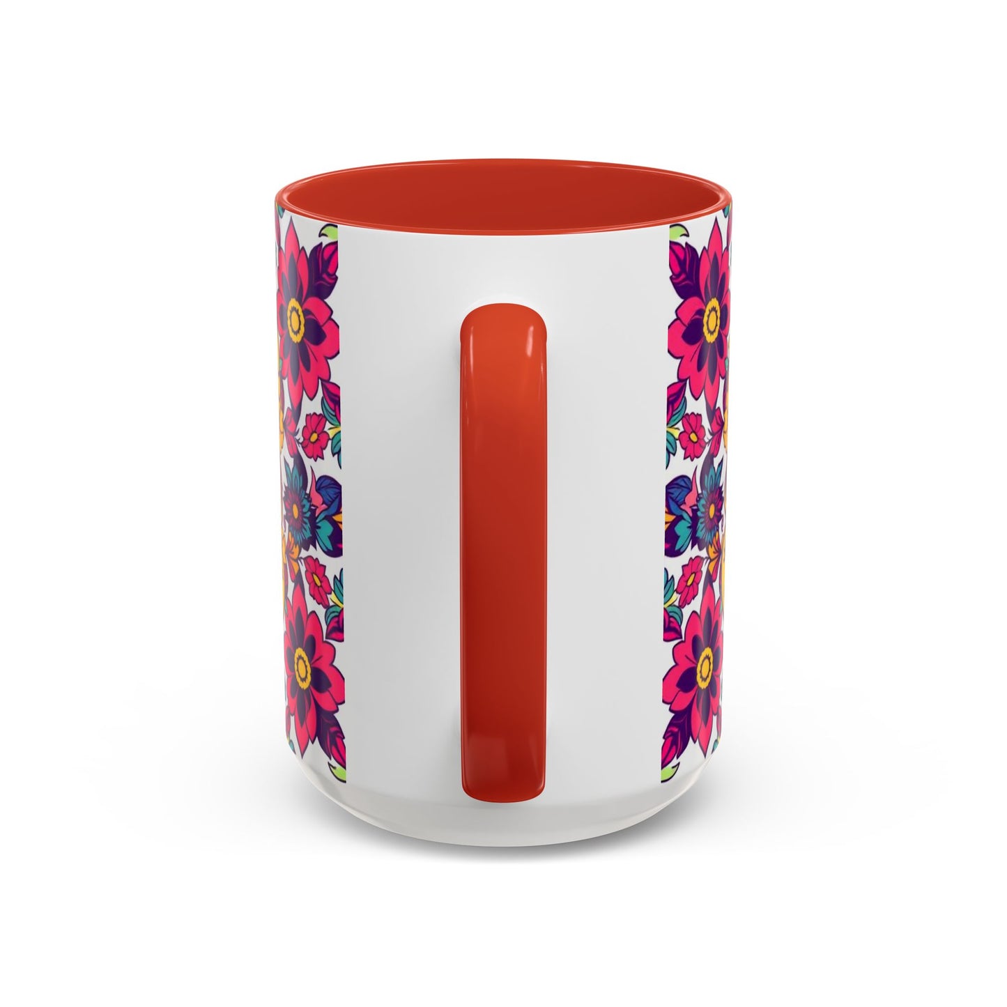 Accent Coffee Mug, Scorpio, Zodiac v2. Flower Pattern, (11, 15oz)
