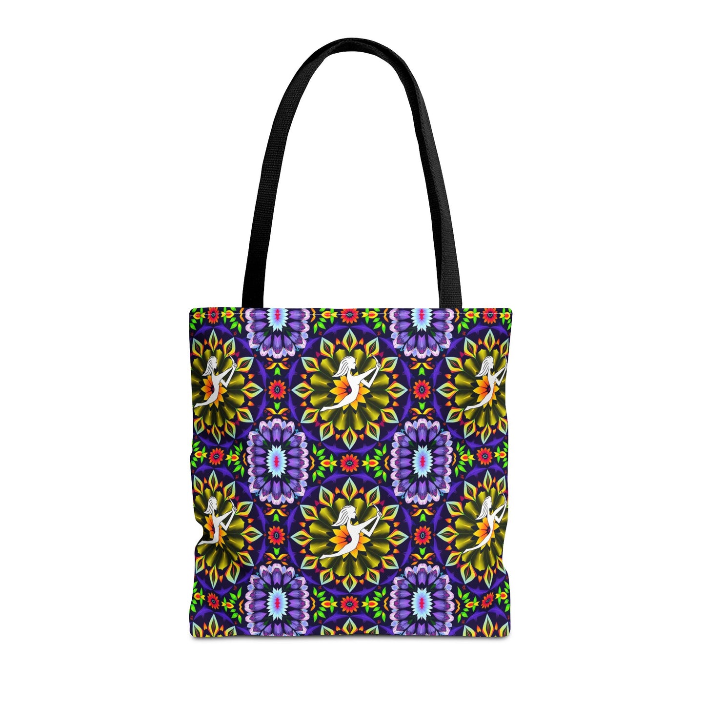 Tote Bag (AOP), Sagittarius, Zodiac v2, Flower Pattern