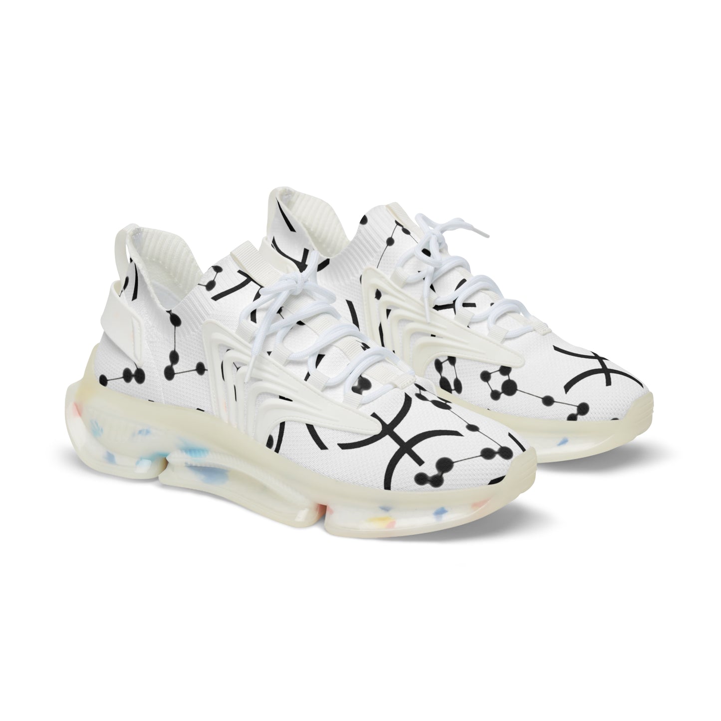 Men's Mesh Sneakers, Pisces Zodiac Sign, all over print