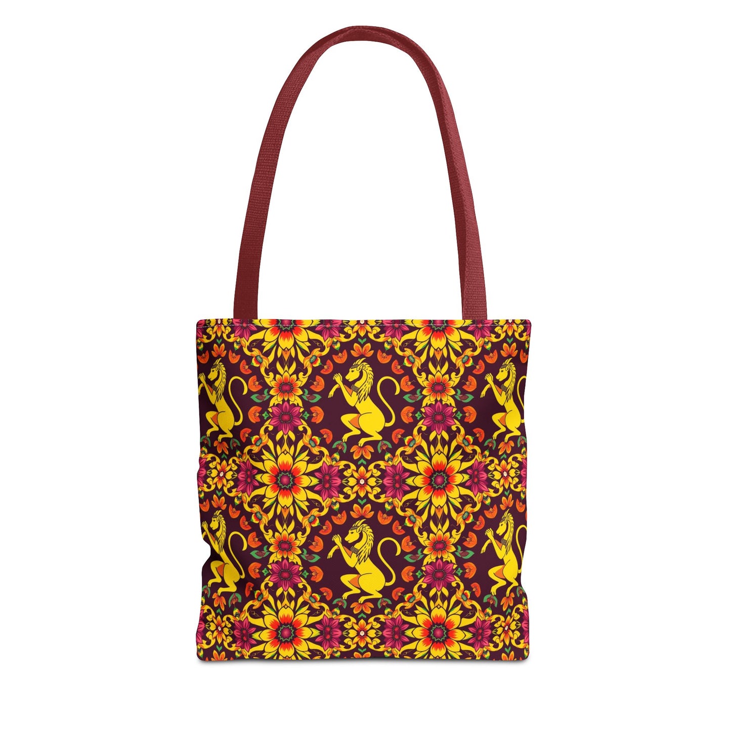 Tote Bag (AOP), Virgo, Zodiac v2, Flower Pattern