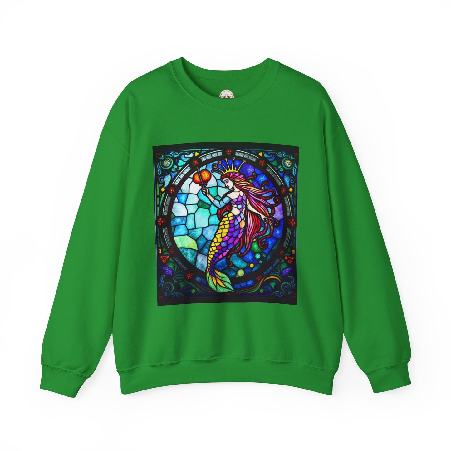 Unisex Heavy Blend™ Crewneck Sweatshirt, Glass, Aquarius Zodiac Design