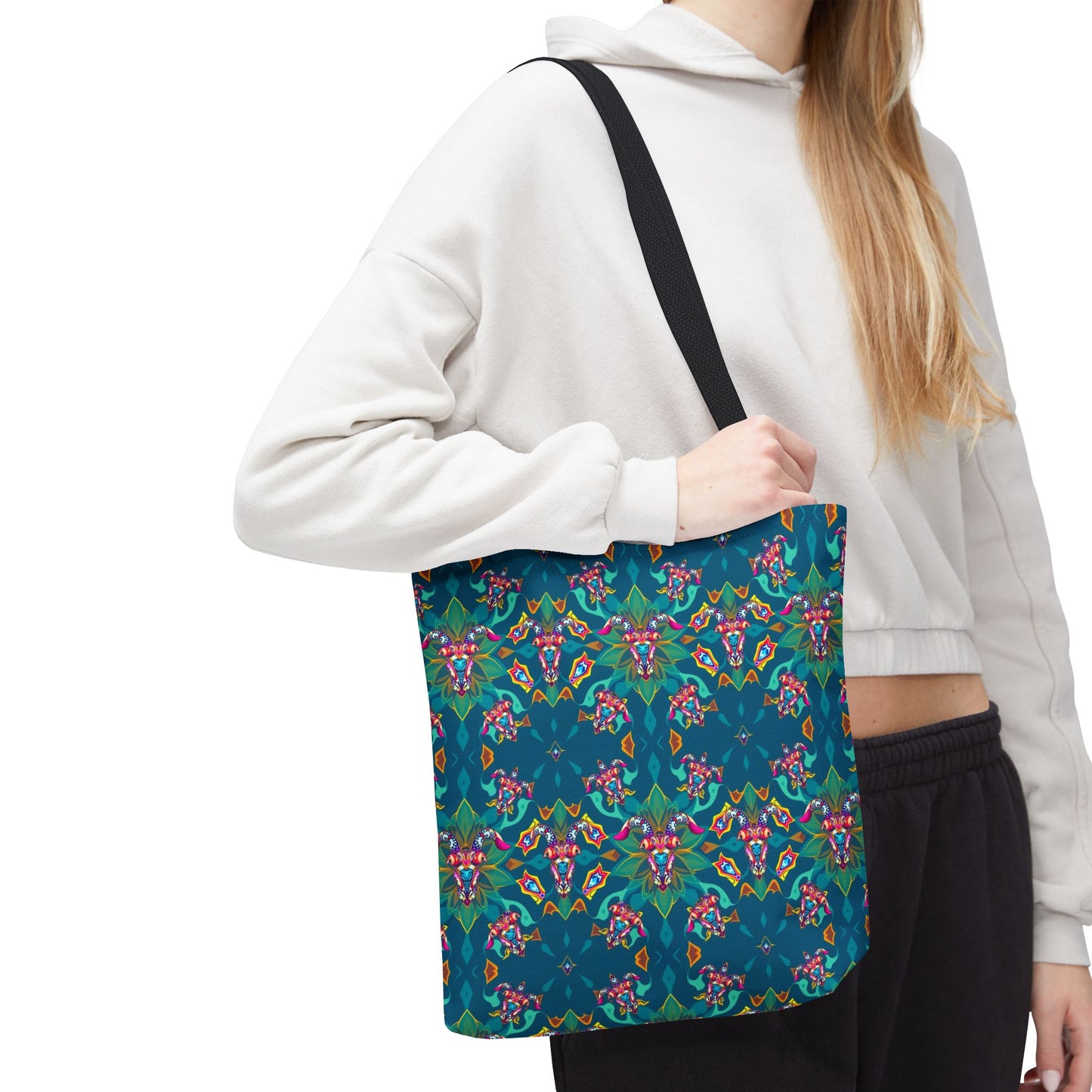 Tote Bag (AOP), Taurus, Zodiac v1, Jewel Pattern