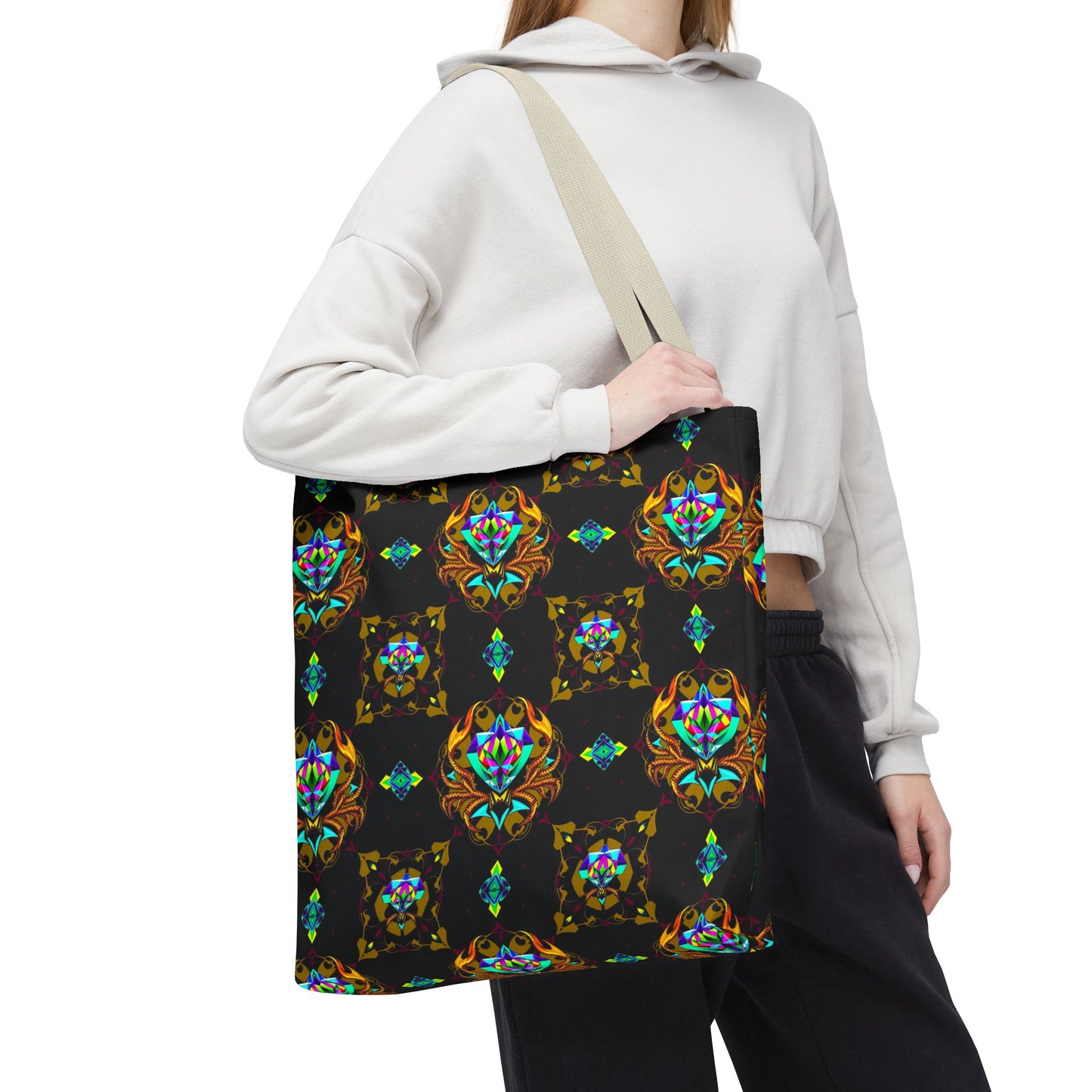 Tote Bag (AOP), Scorpio, Zodiac, Jewel Pattern