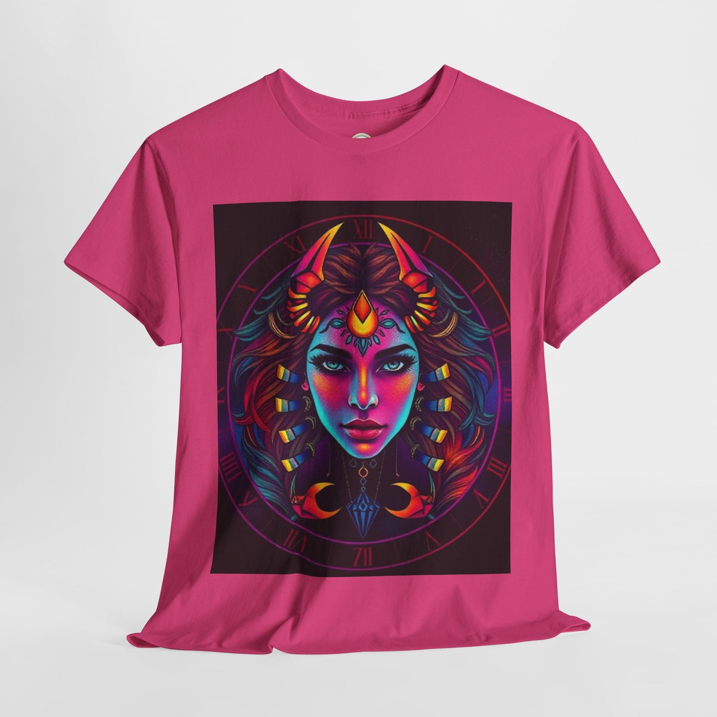 Unisex Heavy Cotton T-Shirt, Scorpio, Zodiac v4, Sexy Art