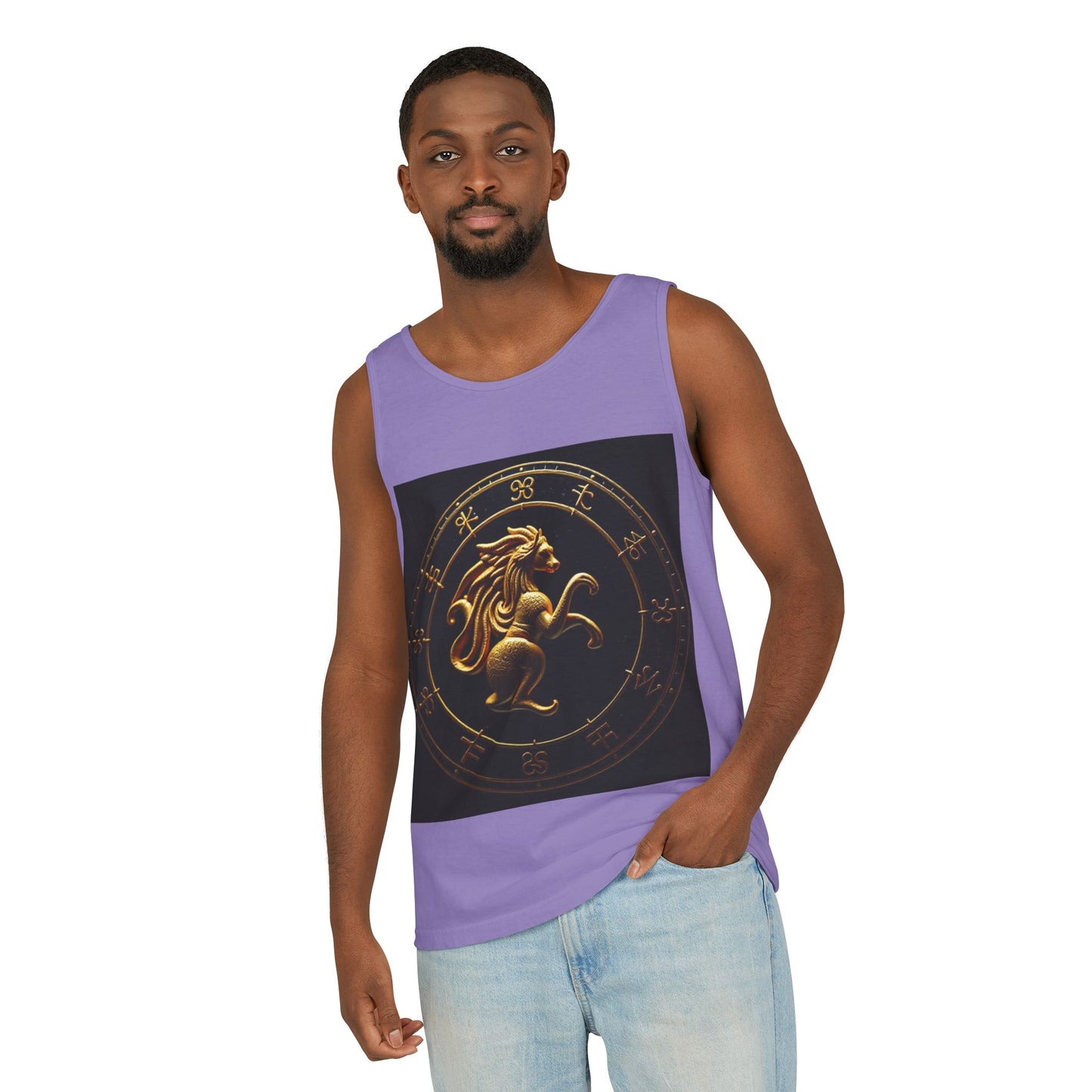 Unisex Garment-Dyed, Tank Top, Virgo Design, Planet Animal, 100% US cotton