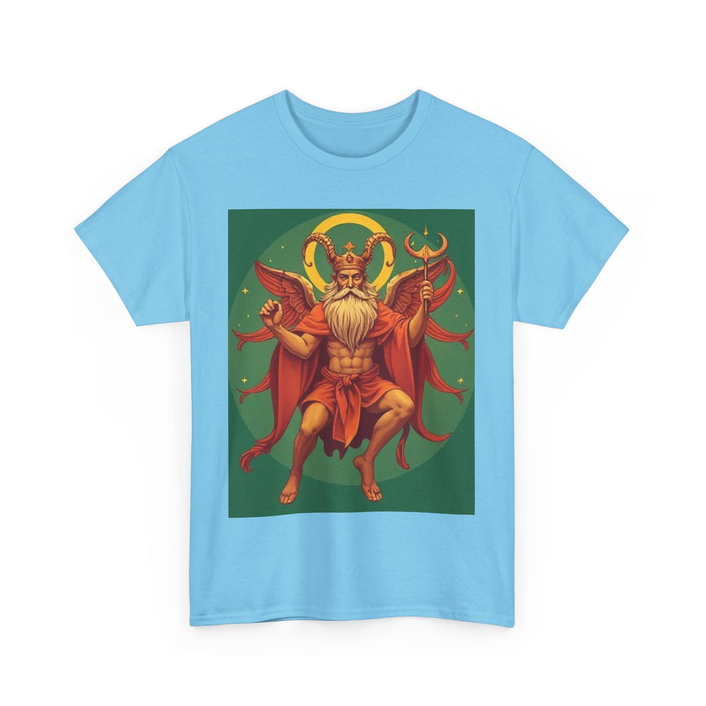 Unisex Heavy Cotton T-Shirt, Aries God, Zodiac Design