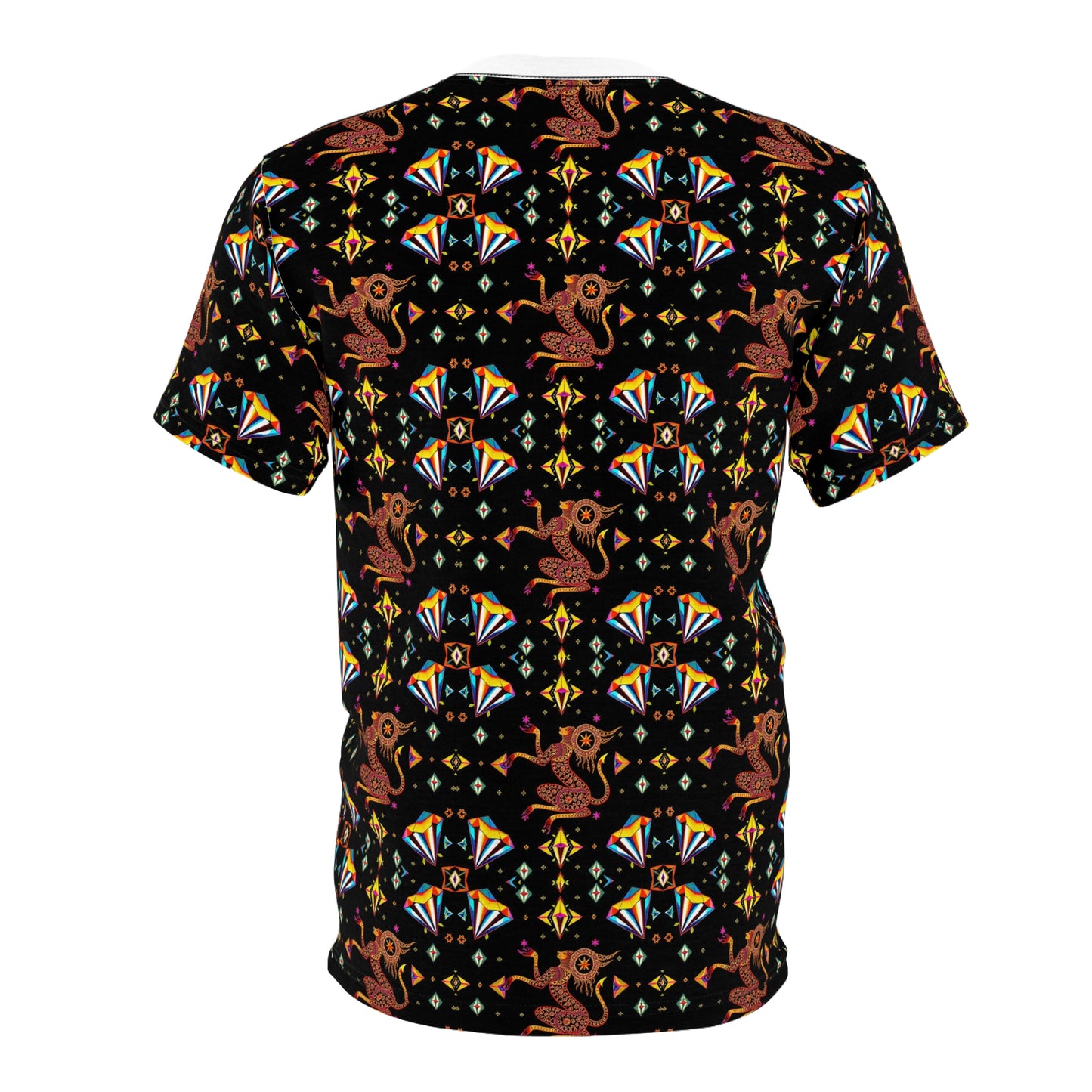Unisex Cut & Sew T-Shirt, (AOP), Virgo, Zodiac v1, Jewels Pattern