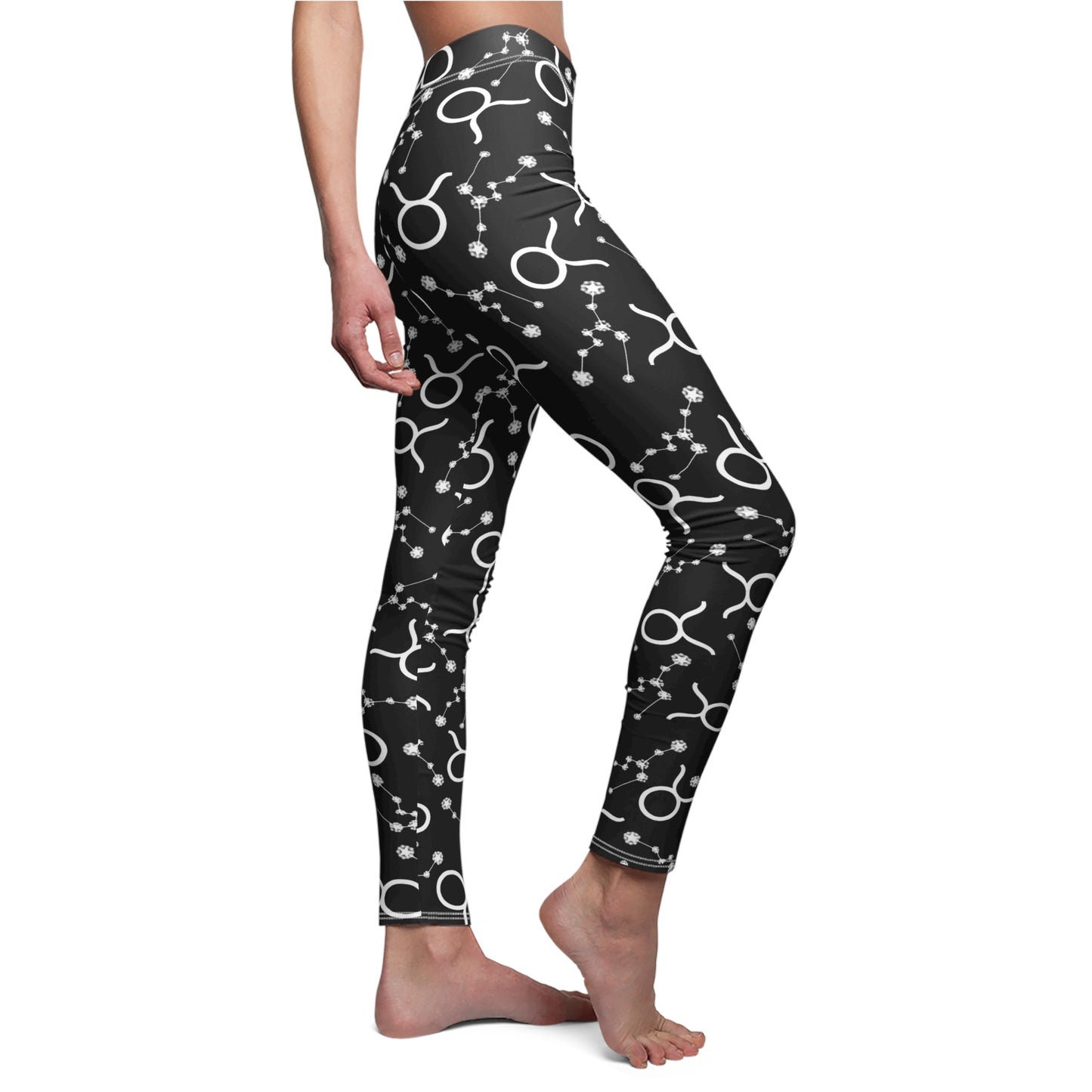 Women's Zodiac Cut & Sew Casual Leggings Taurus Zodiac sign