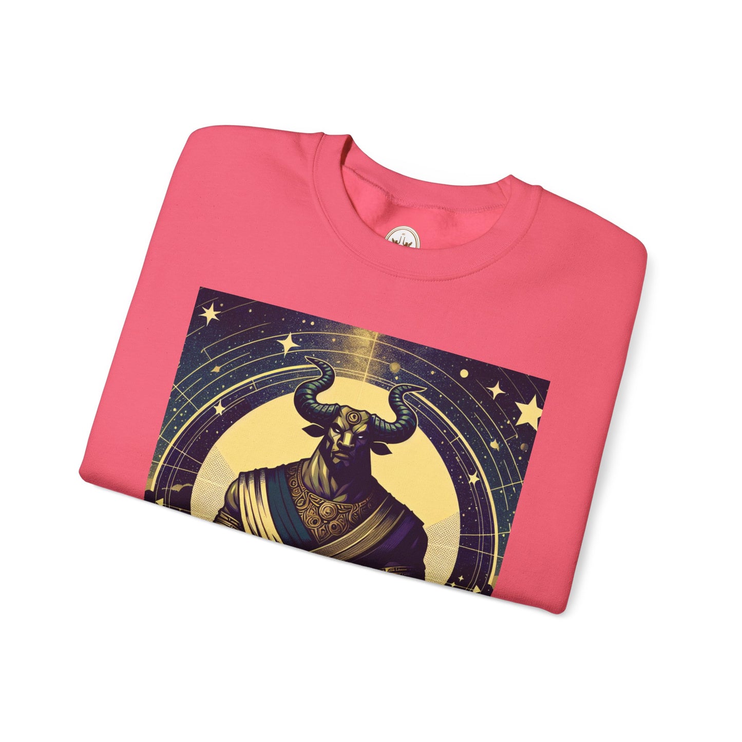 Unisex Heavy Blend™ Crewneck Sweatshirt, Minotaur, Taurus Zodiac Design