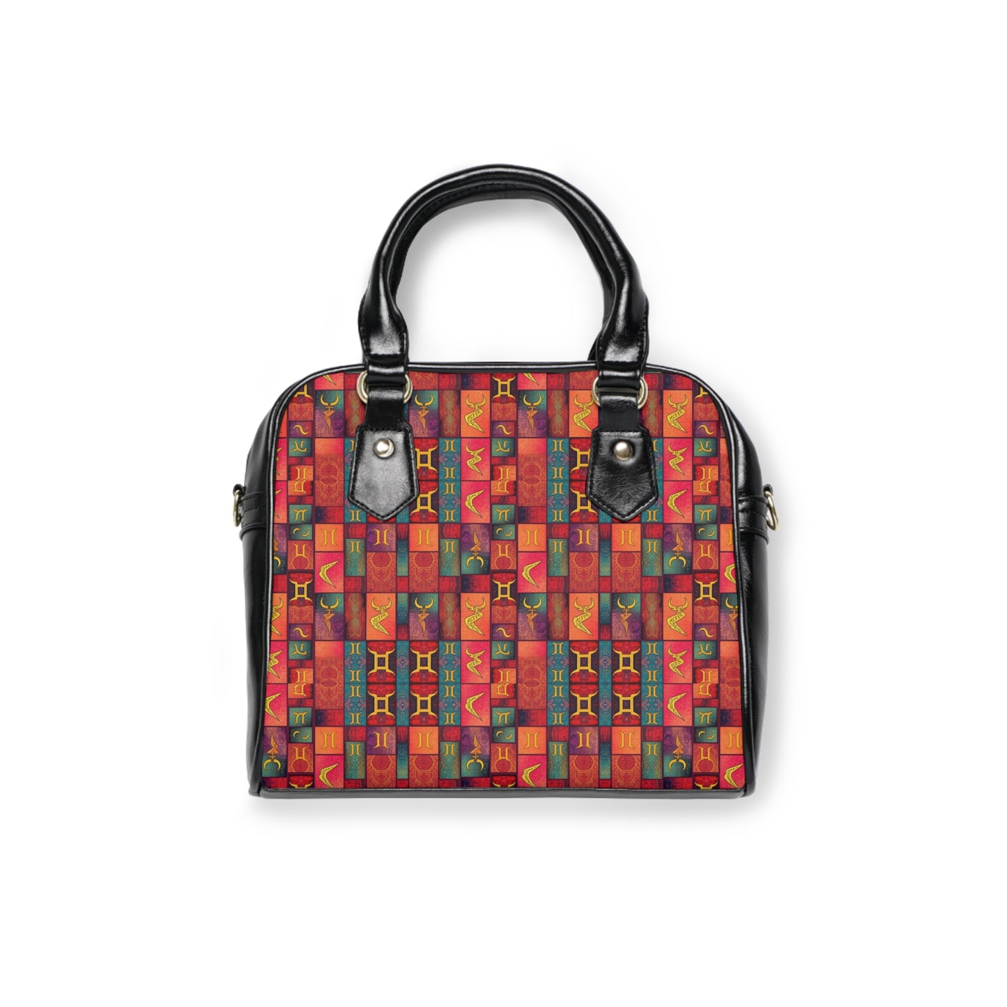 Shoulder Handbag, Gemini, Zodiac, Shapes Pattern
