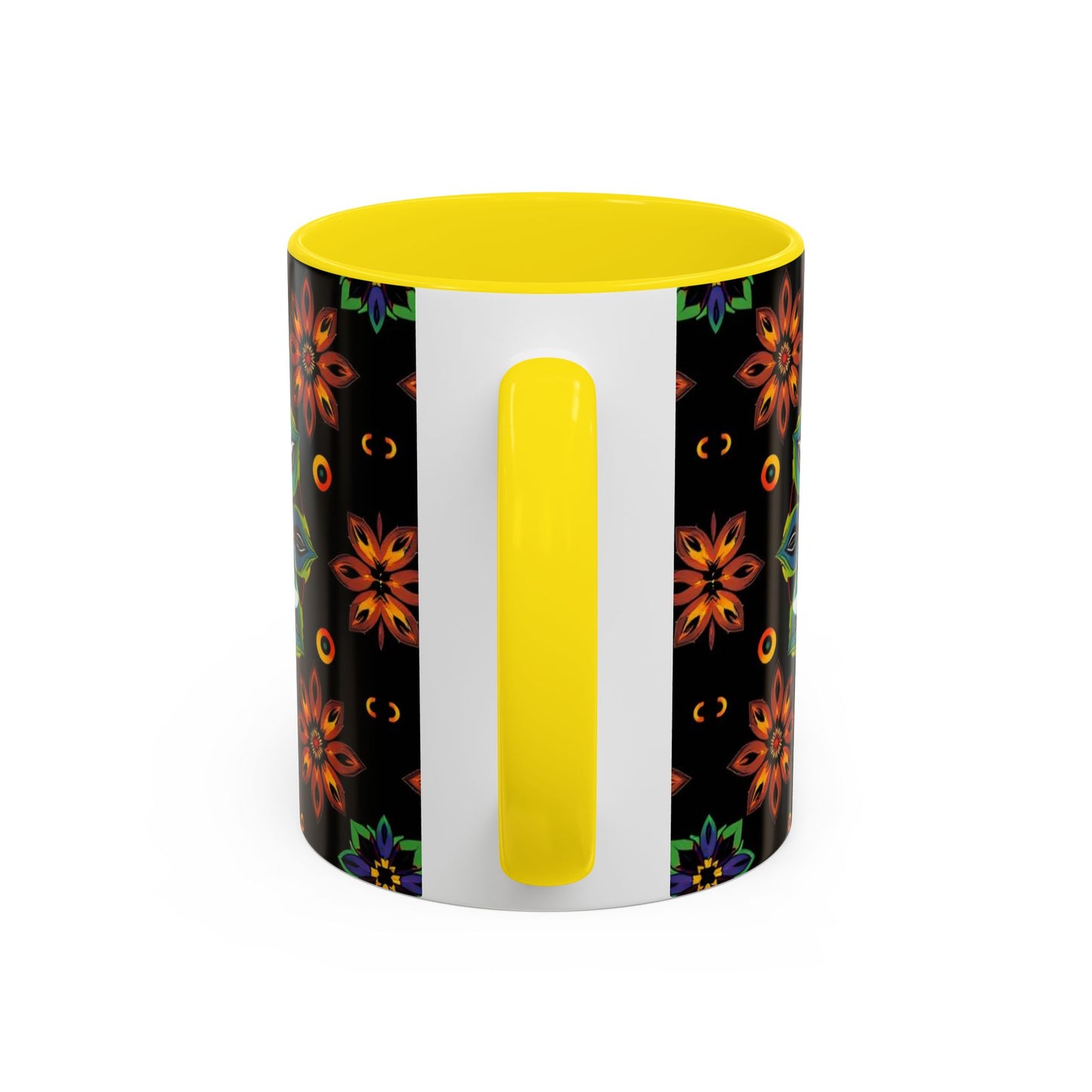 Accent Coffee Mug, Libra, Zodiac v4, Flower Pattern, (11, 15oz)