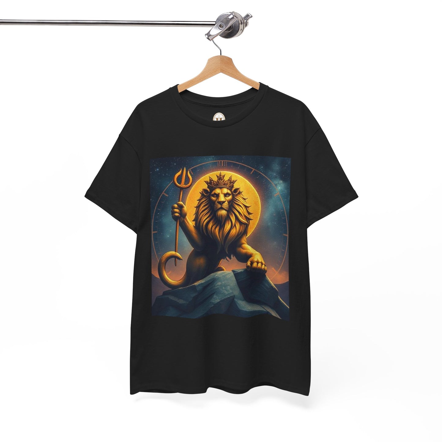 Unisex Heavy Cotton T-Shirt, King of Lion v3, Leo Zodiac Design