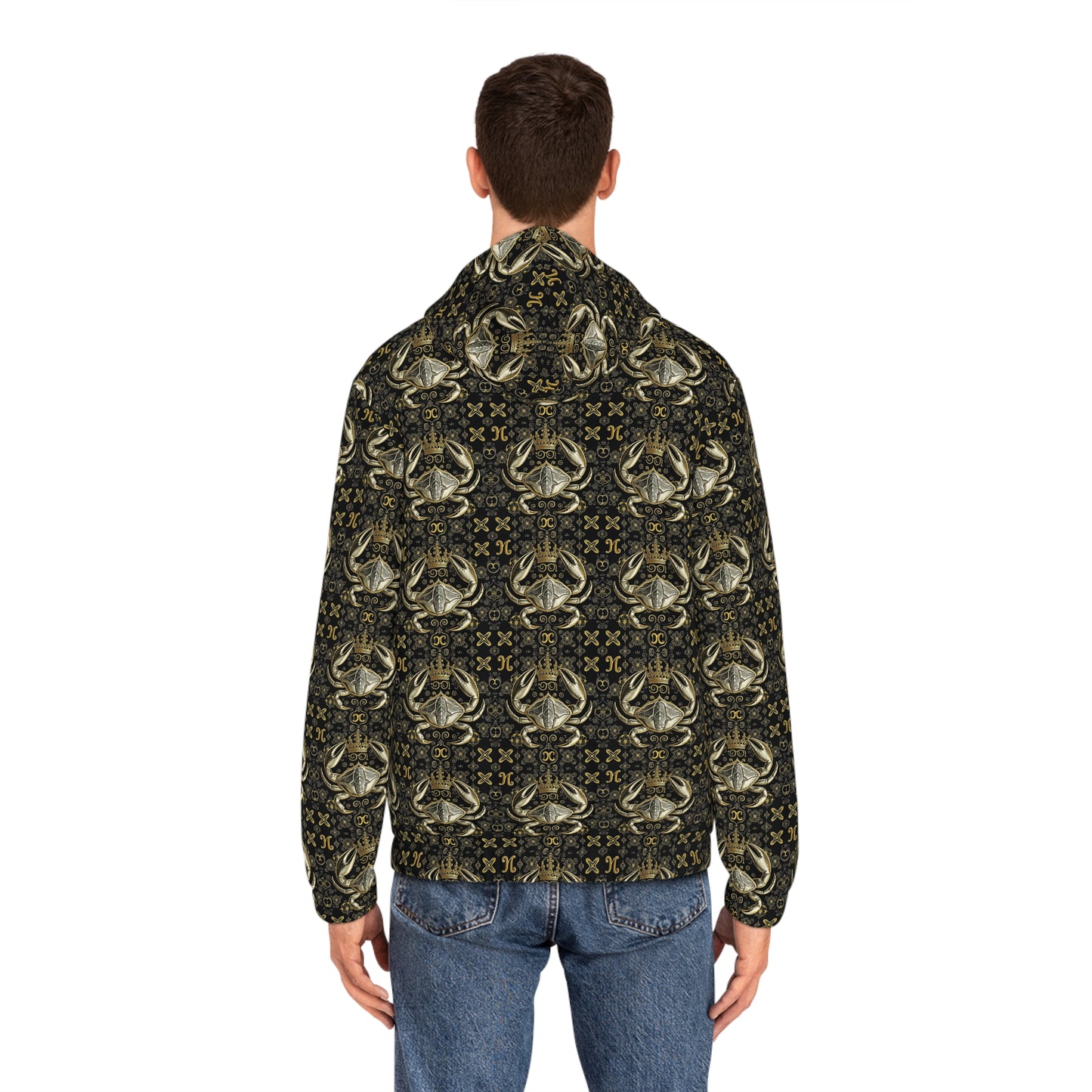 Full-Zip Hoodie (AOP), Cancer, Zodiac v3, Pattern