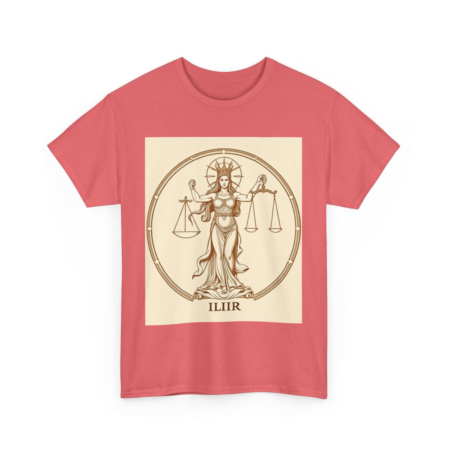 Unisex Heavy Cotton T-Shirt, Libra Goddess, Zodiac Design