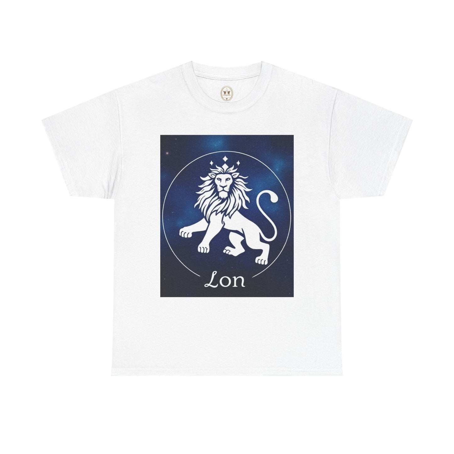 Unisex Heavy Cotton T-Shirt, Space Lion v1, Leo Zodiac Design