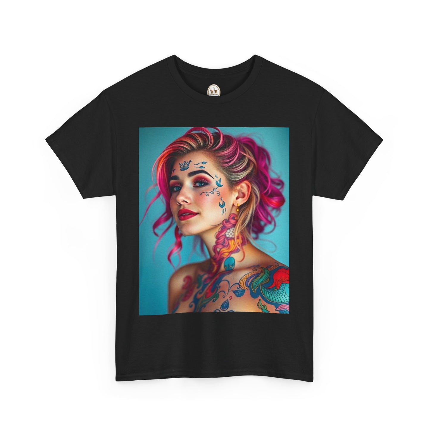 Unisex Heavy Cotton T-Shirt, Pisces, Zodiac v3, Sexy Art