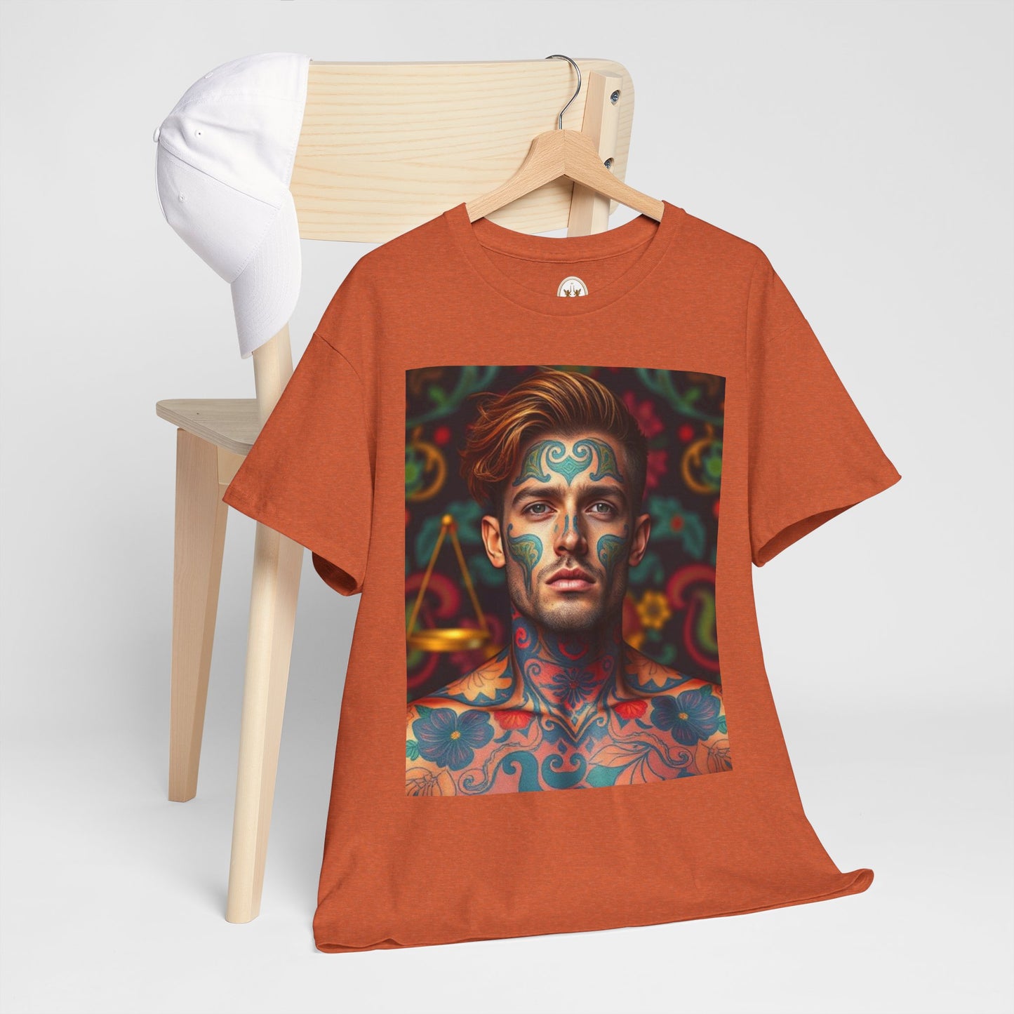 Unisex Heavy Cotton T-Shirt, Libra, Zodiac, Sexy Art