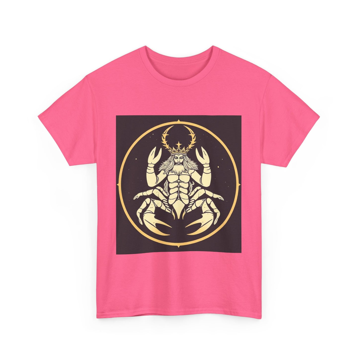 Unisex Heavy Cotton T-Shirt, Scorpio King, Print Art, Zodiac Design