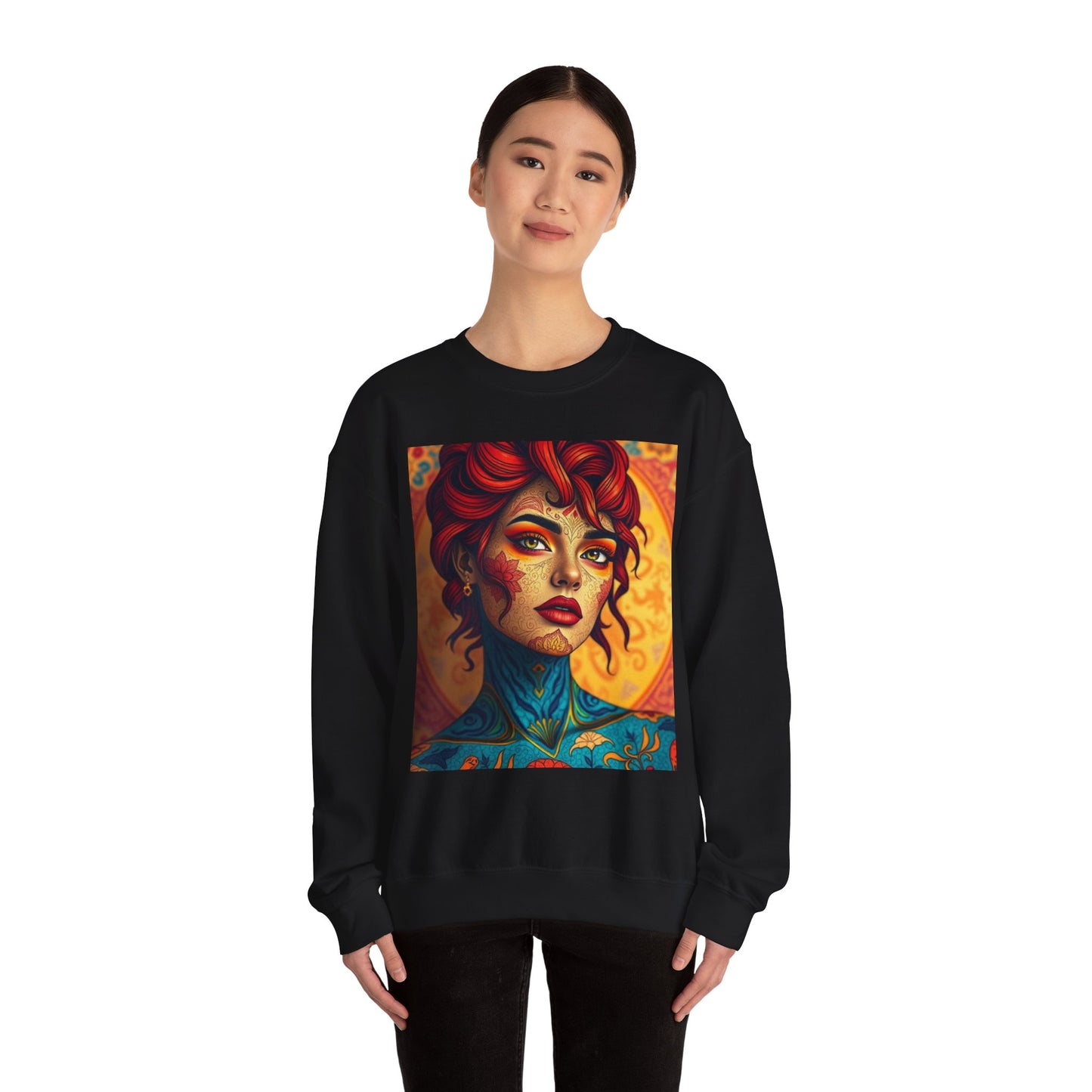 Unisex Heavy Blend™ Crewneck Sweatshirt, Aquarius, Zodiac v2, Sexy Pattern