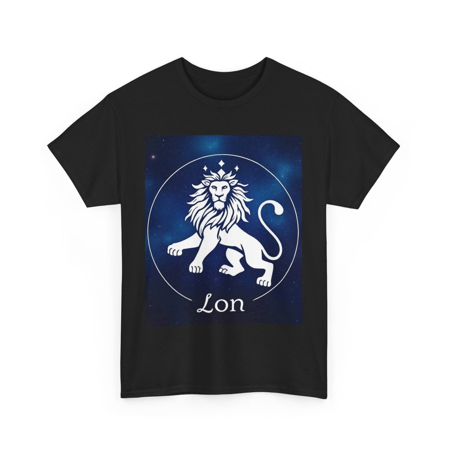 Unisex Heavy Cotton T-Shirt, Space Lion v1, Leo Zodiac Design