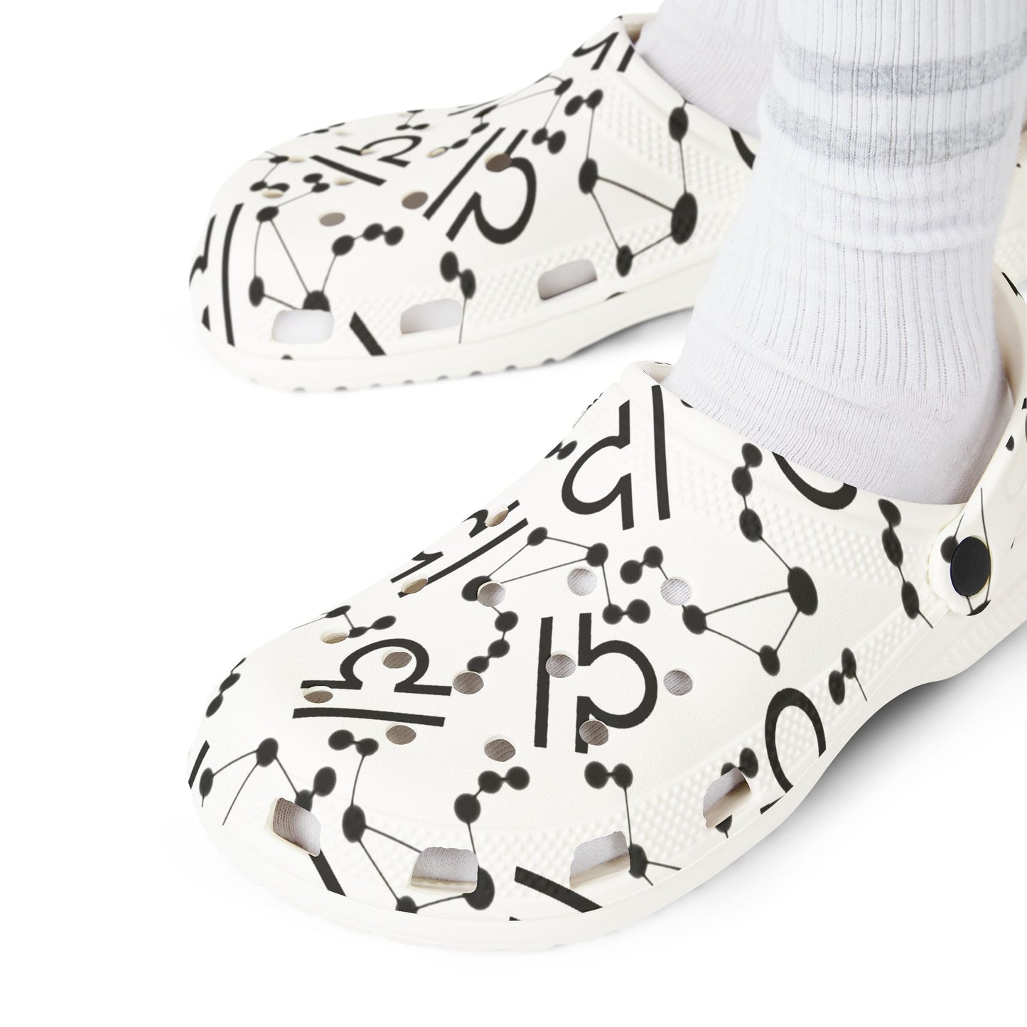 EVA Foam Rubber Shoes (AOP), Material 100% EVA, Libra Zodiac Design