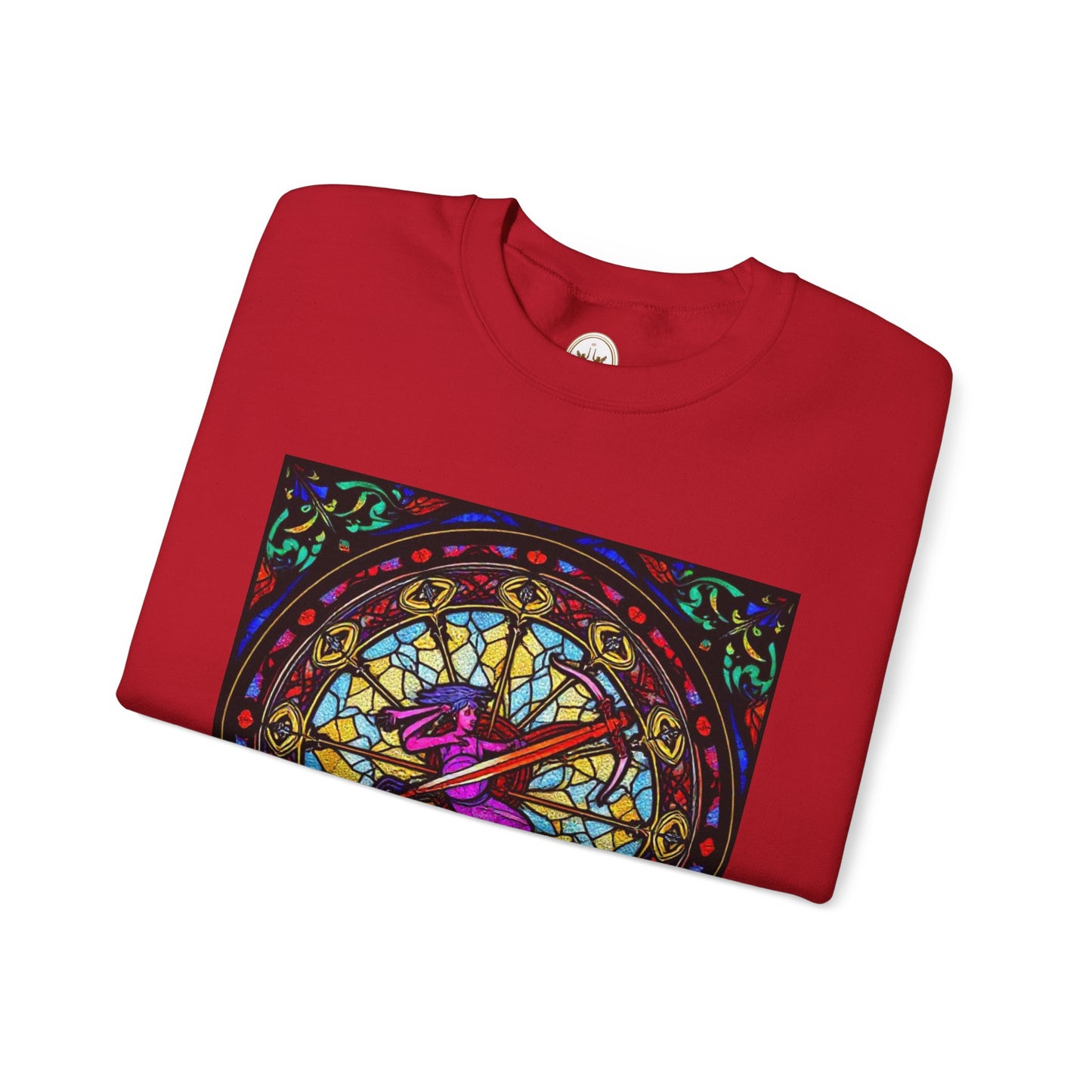 Unisex Heavy Blend™ Crewneck Sweatshirt, Glass 1, Sagittarius Zodiac Design
