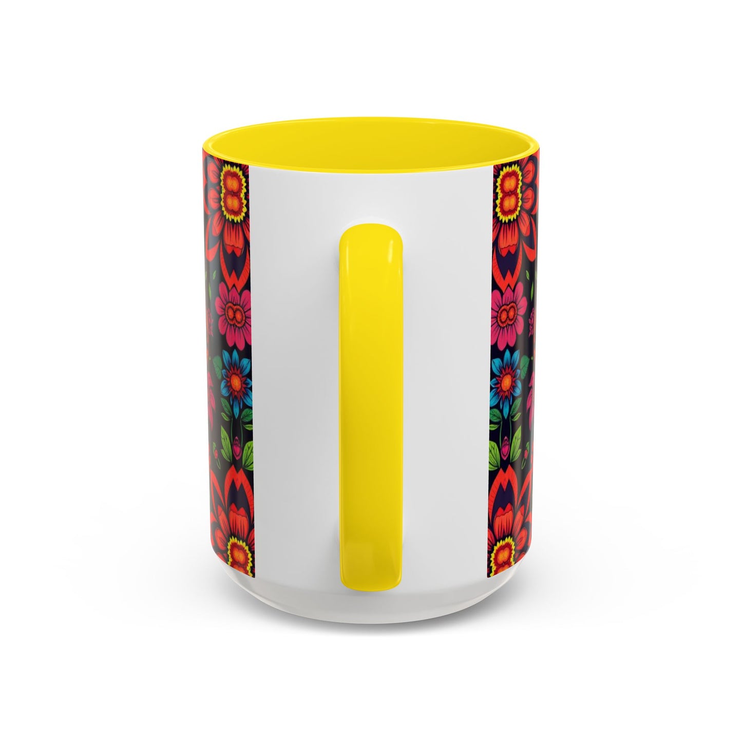 Accent Coffee Mug, Cancer, Zodiac v4, Flower Pattern, (11, 15oz)