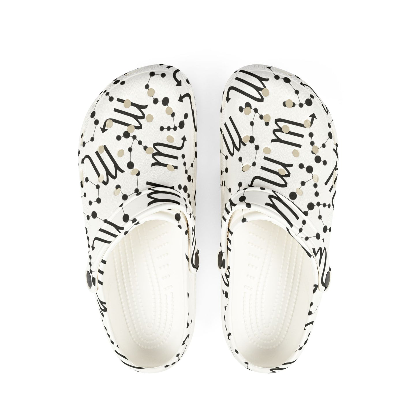 EVA Foam Rubber Shoes (AOP), Material 100% EVA, Scorpio Zodiac Design