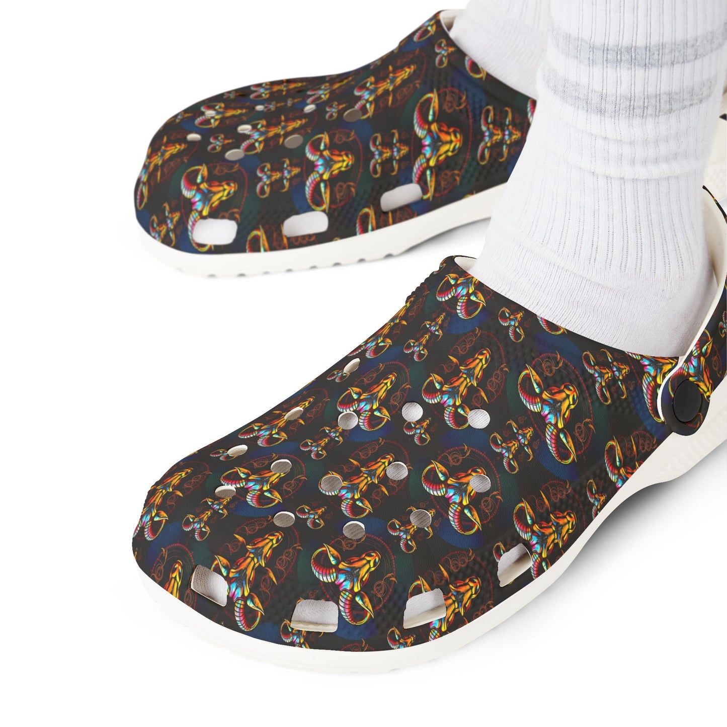 EVA Foam Rubber Shoes, (AOP), Taurus, Zodiac v2, Pattern